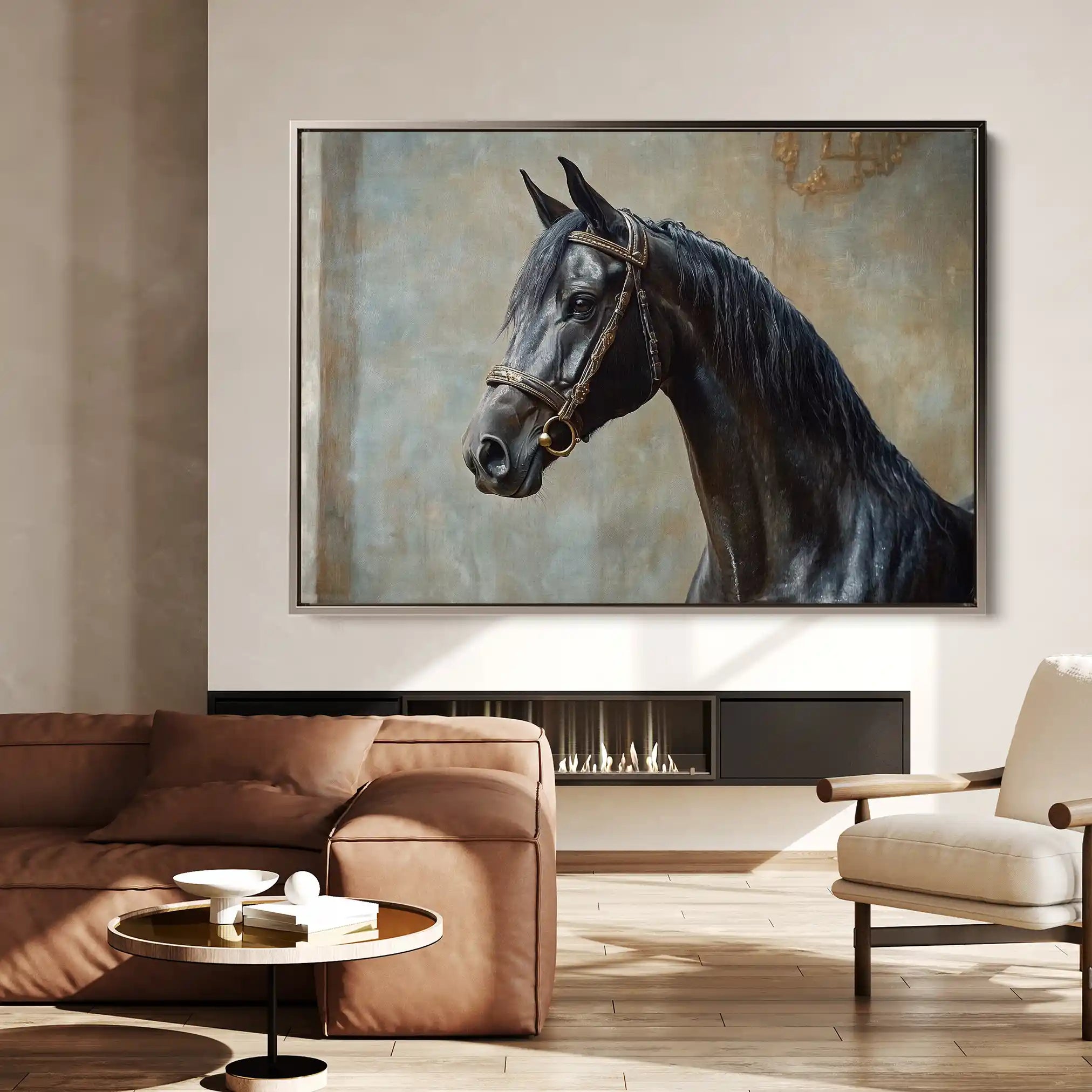 Horses 185 Canvas Art 90 x 60 cm / Stretched on hidden frame