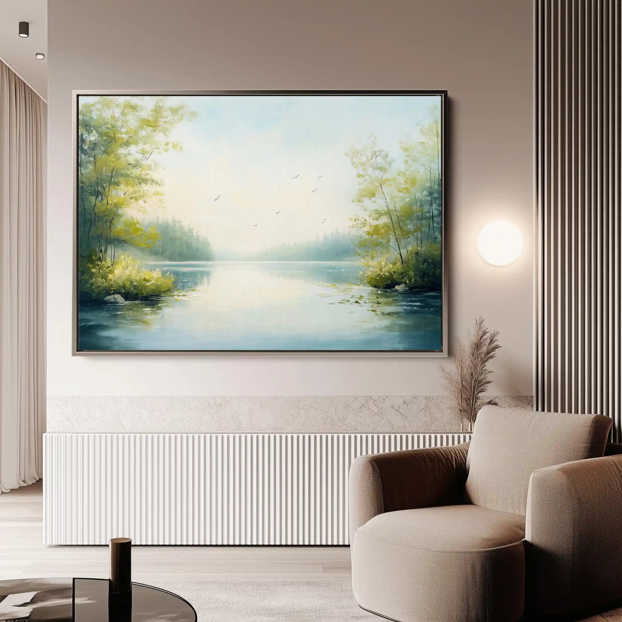 Landscape 185 Canvas Art 90 x 60 cm / Stretched on hidden frame