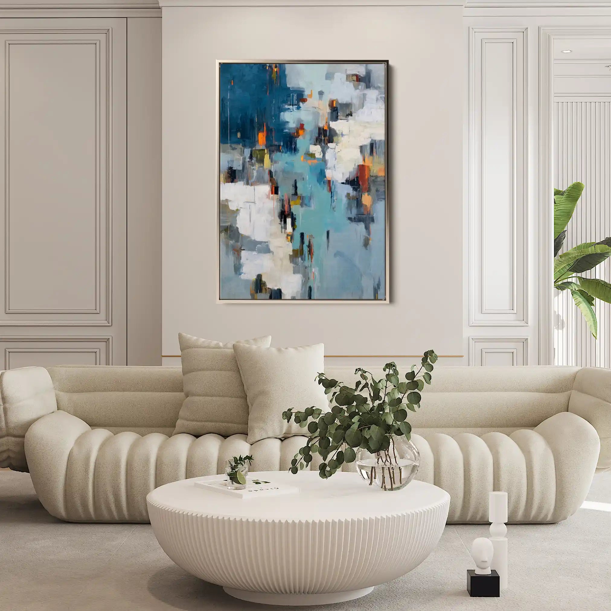 Abstract 1858 Canvas Art 60 x 40 cm / Stretched on hidden frame