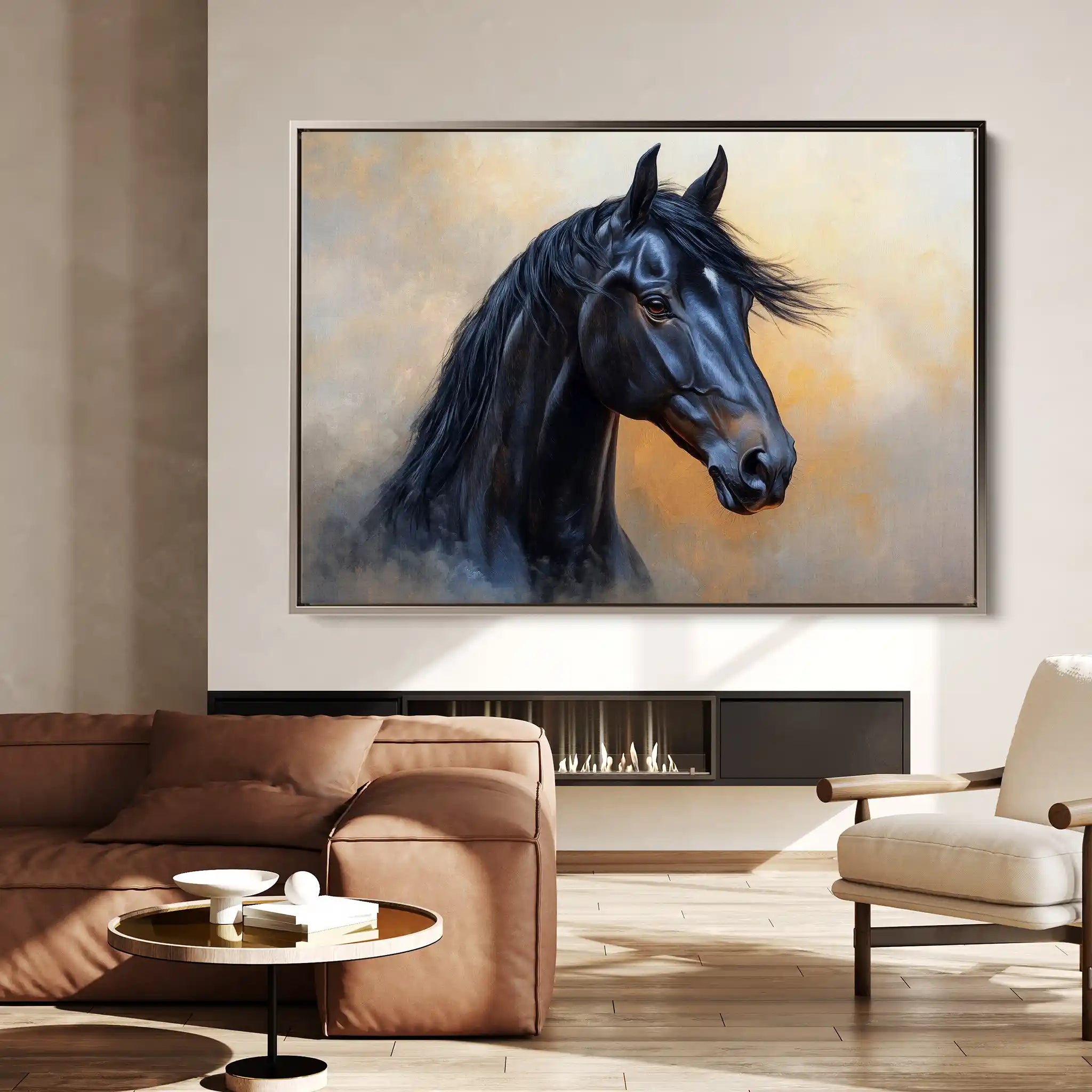Horses 186 Canvas Art 90 x 60 cm / Stretched on hidden frame