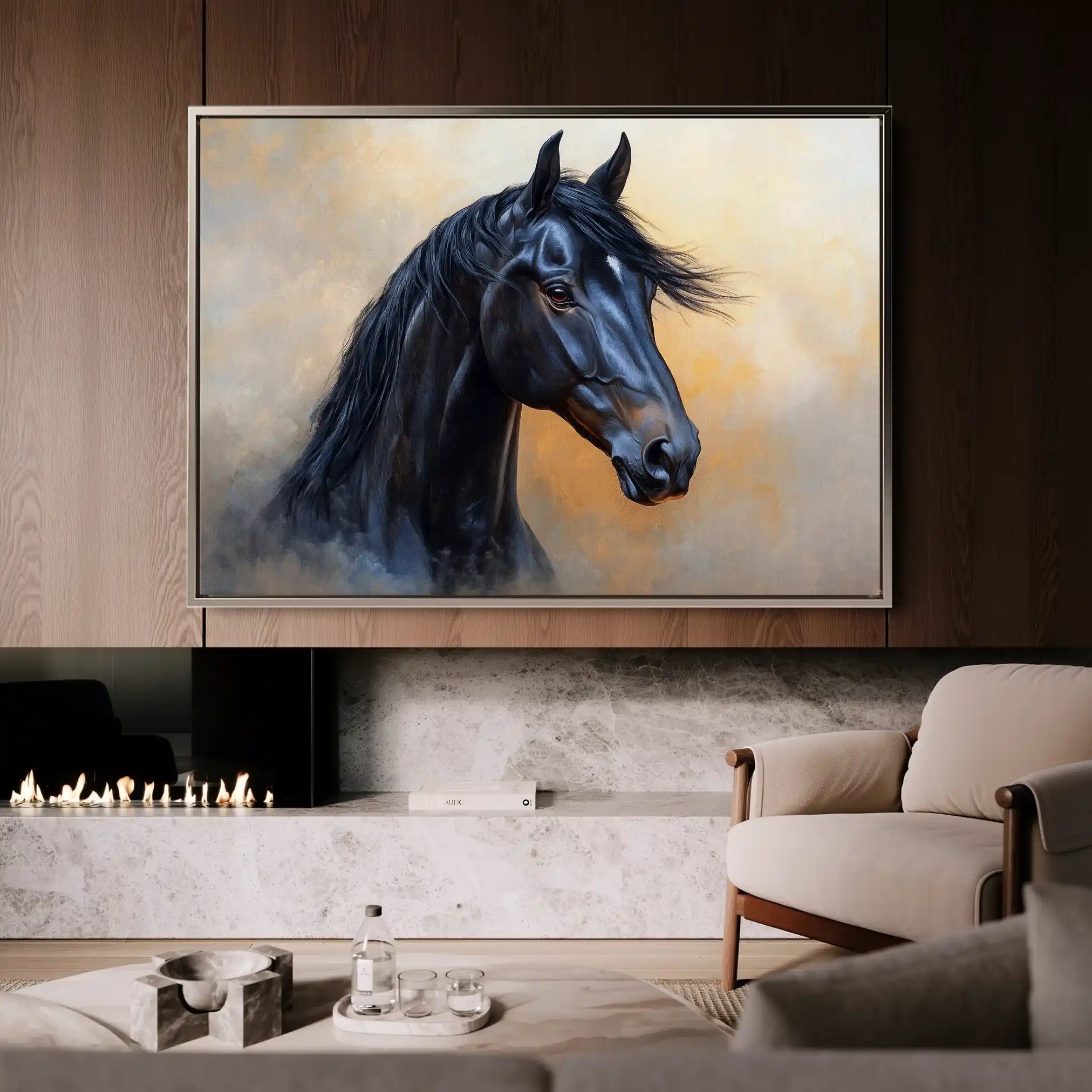 Horses 186 Canvas Art 90 x 60 cm / Stretched on hidden frame