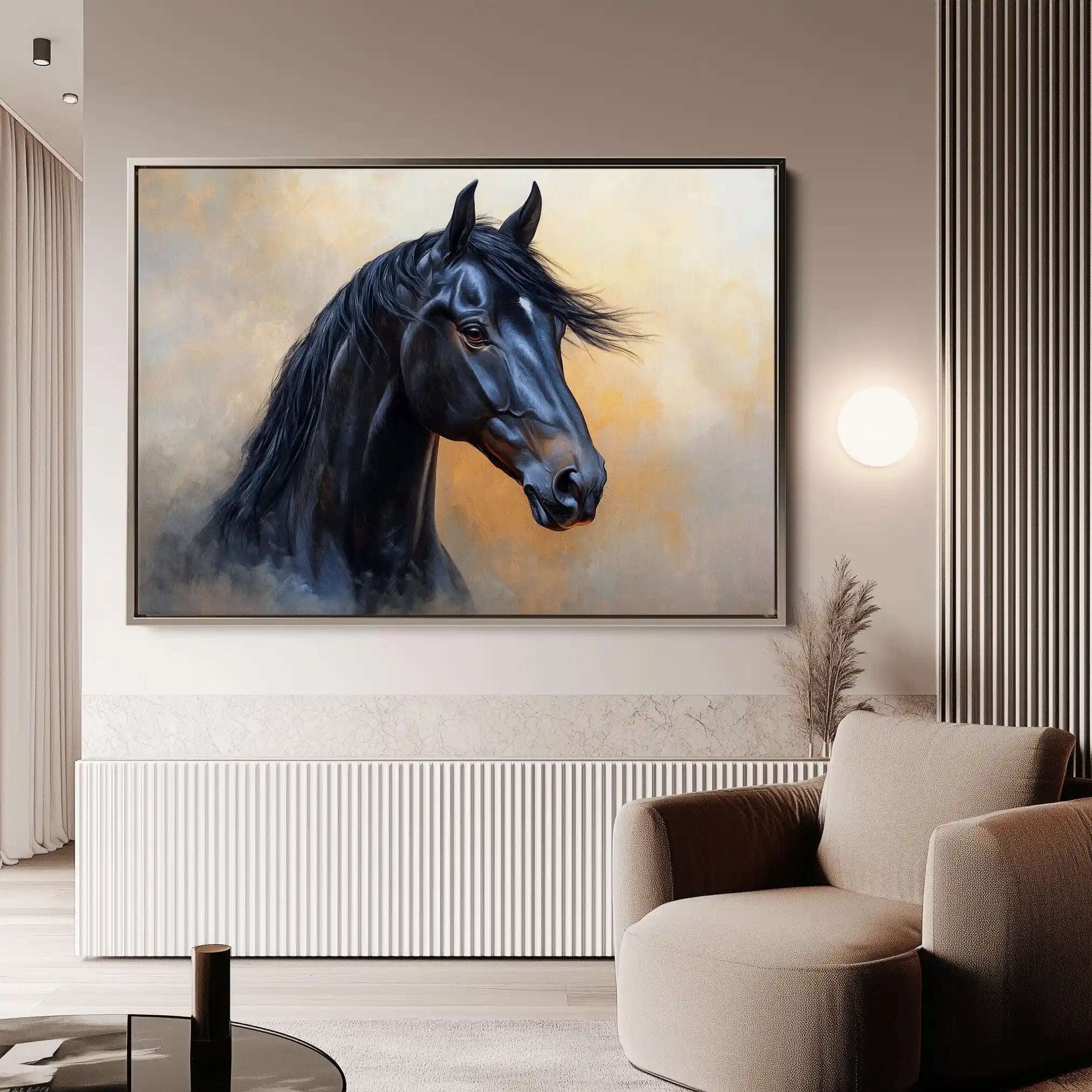 Horses 186 Canvas Art 90 x 60 cm / Stretched on hidden frame