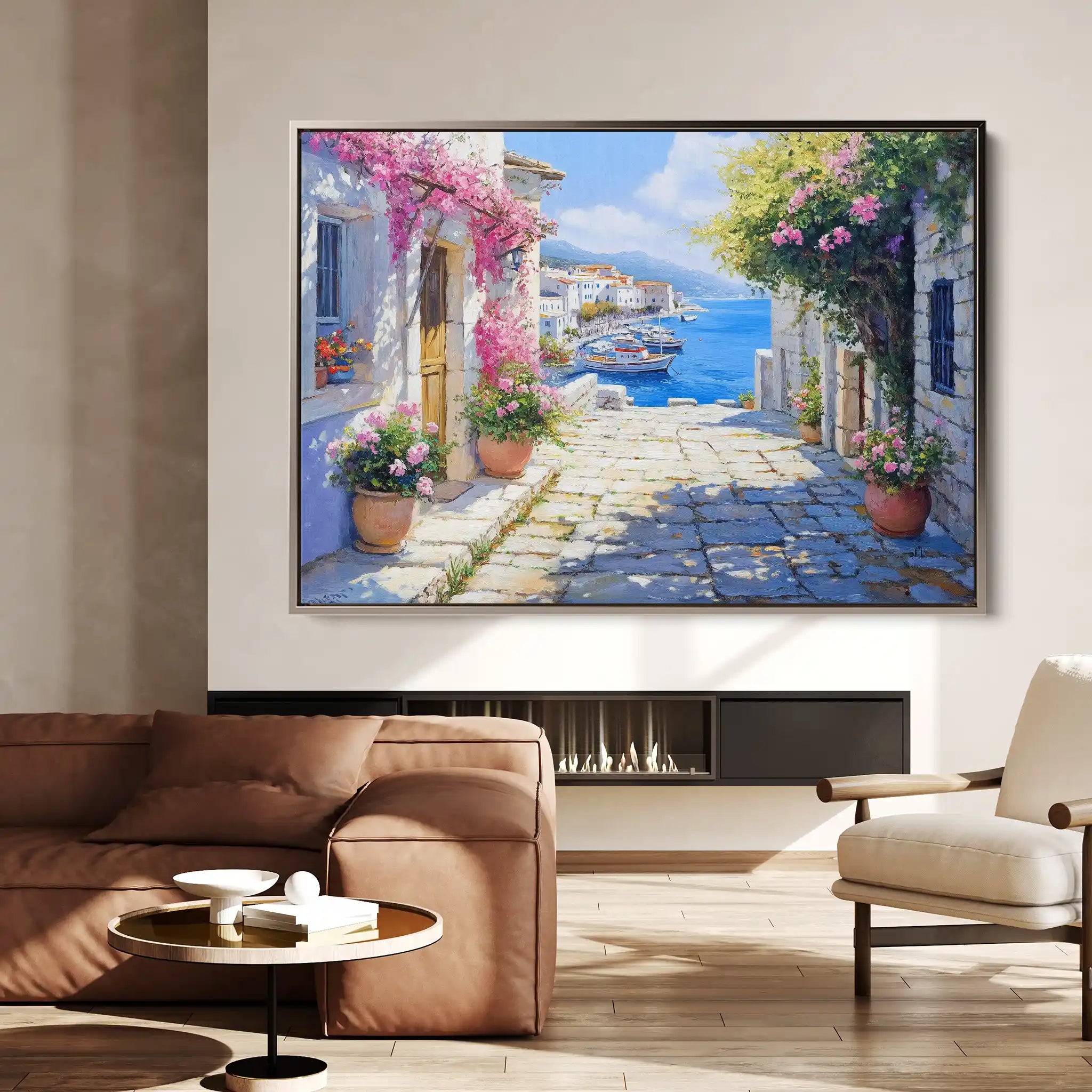 Landscape 186 Canvas Art 90 x 60 cm / Stretched on hidden frame
