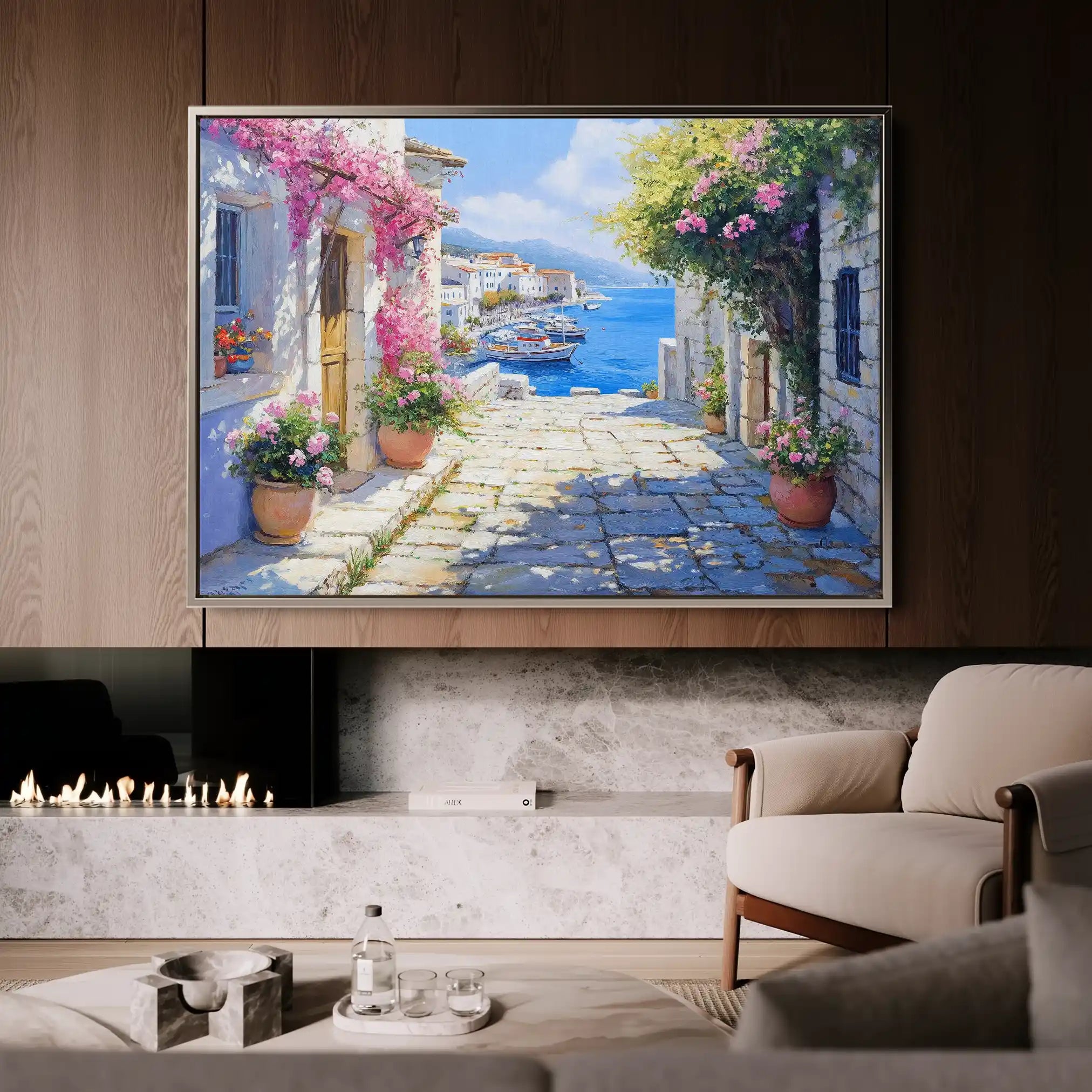 Landscape 186 Canvas Art 90 x 60 cm / Stretched on hidden frame