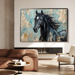 Horses 187 Canvas Art 90 x 60 cm / Stretched on hidden frame