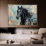 Horses 187 Canvas Art 90 x 60 cm / Stretched on hidden frame