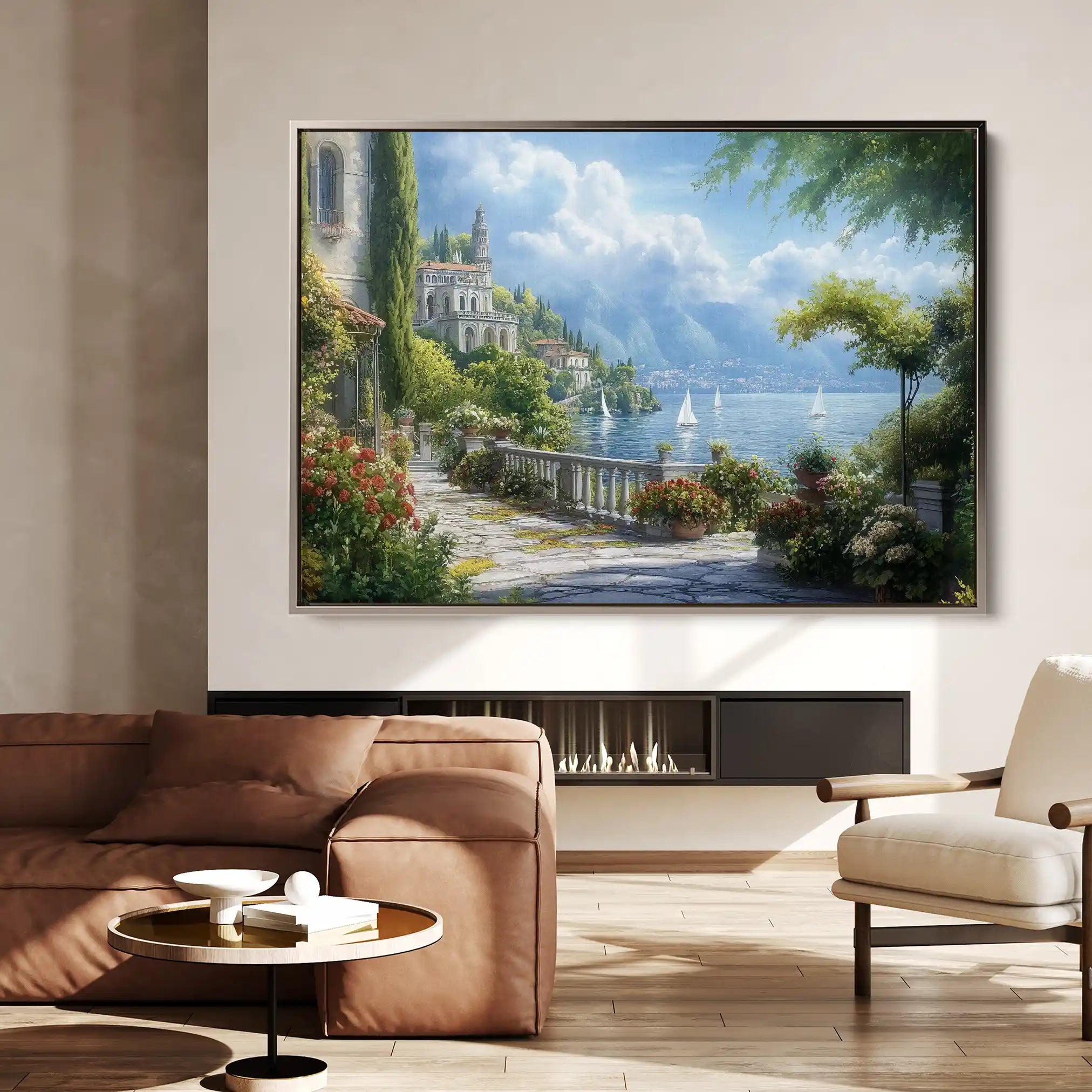 Landscape 187 Canvas Art 90 x 60 cm / Stretched on hidden frame