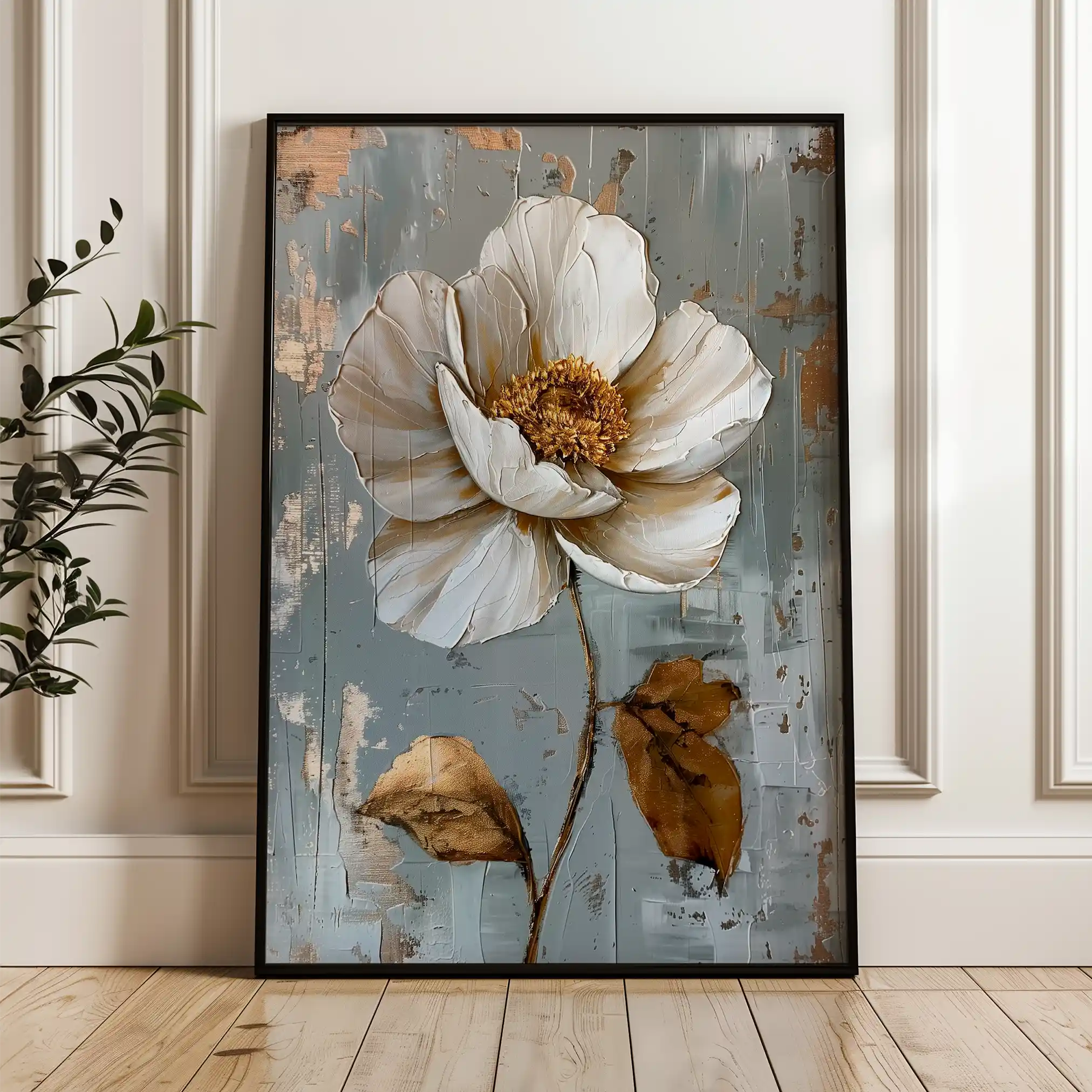 Floral Canvas Wall Art WAD188-F 90 x 60 cm / Stretched on hidden frame