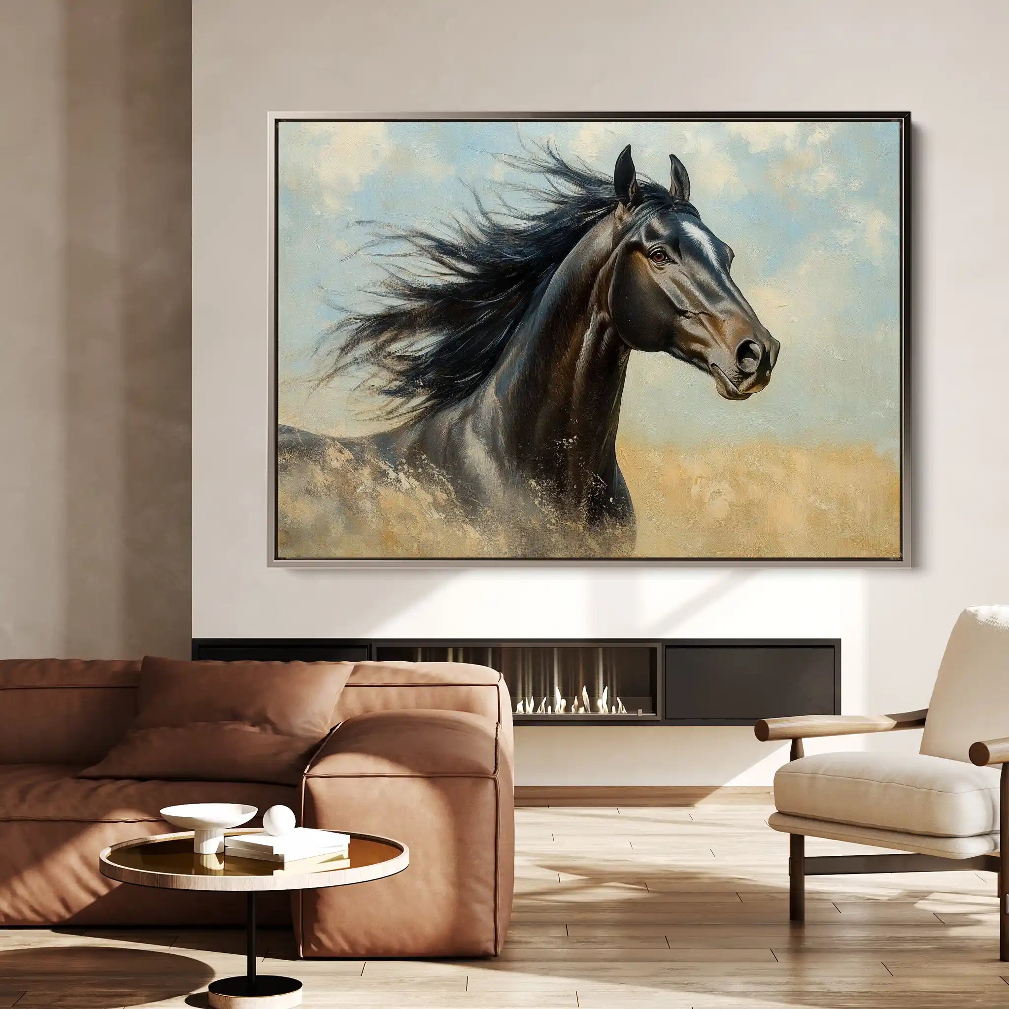 Horses 188 Canvas Art 90 x 60 cm / Stretched on hidden frame