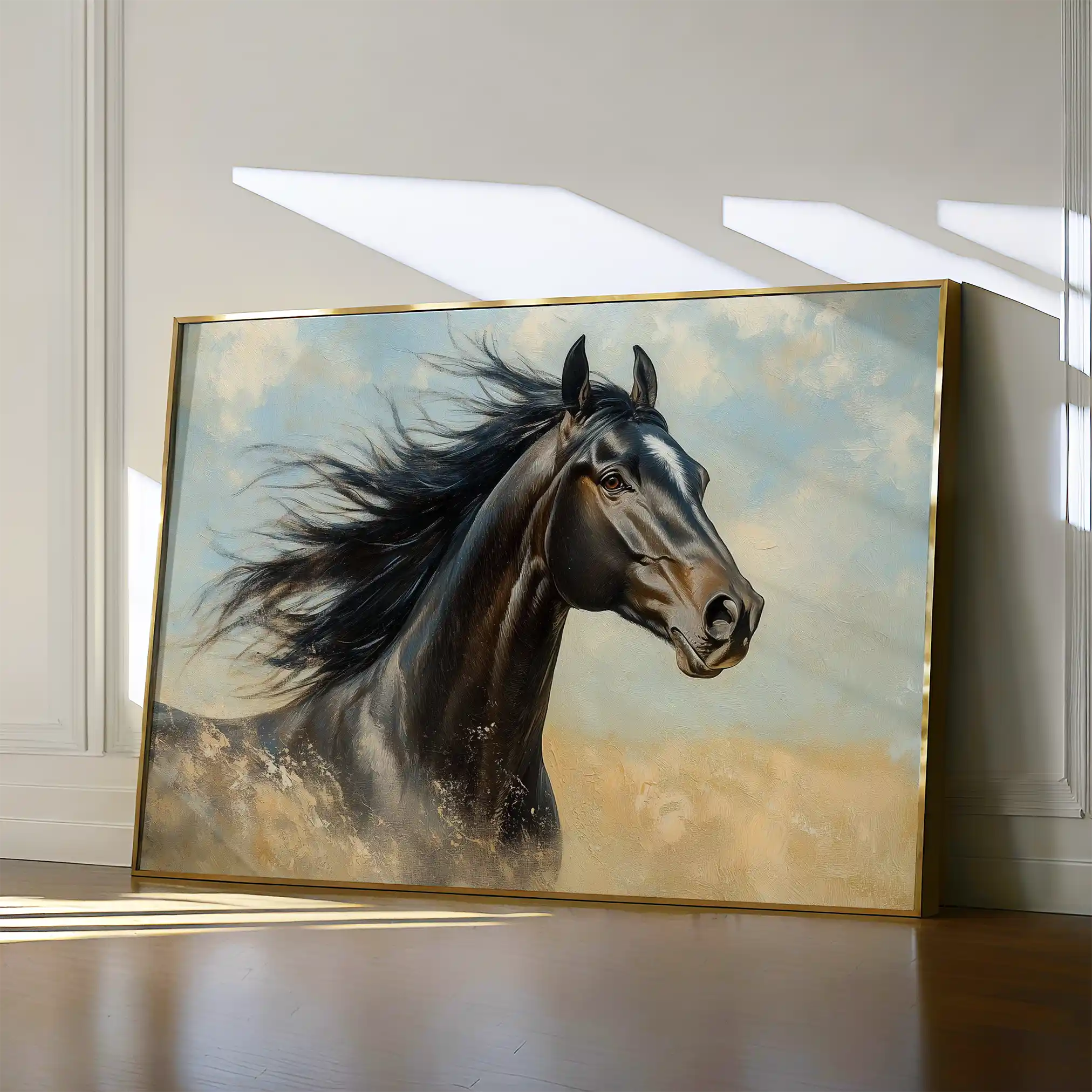Horses 188 Canvas Art 90 x 60 cm / Stretched on hidden frame