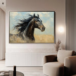 Horses 188 Canvas Art 90 x 60 cm / Stretched on hidden frame