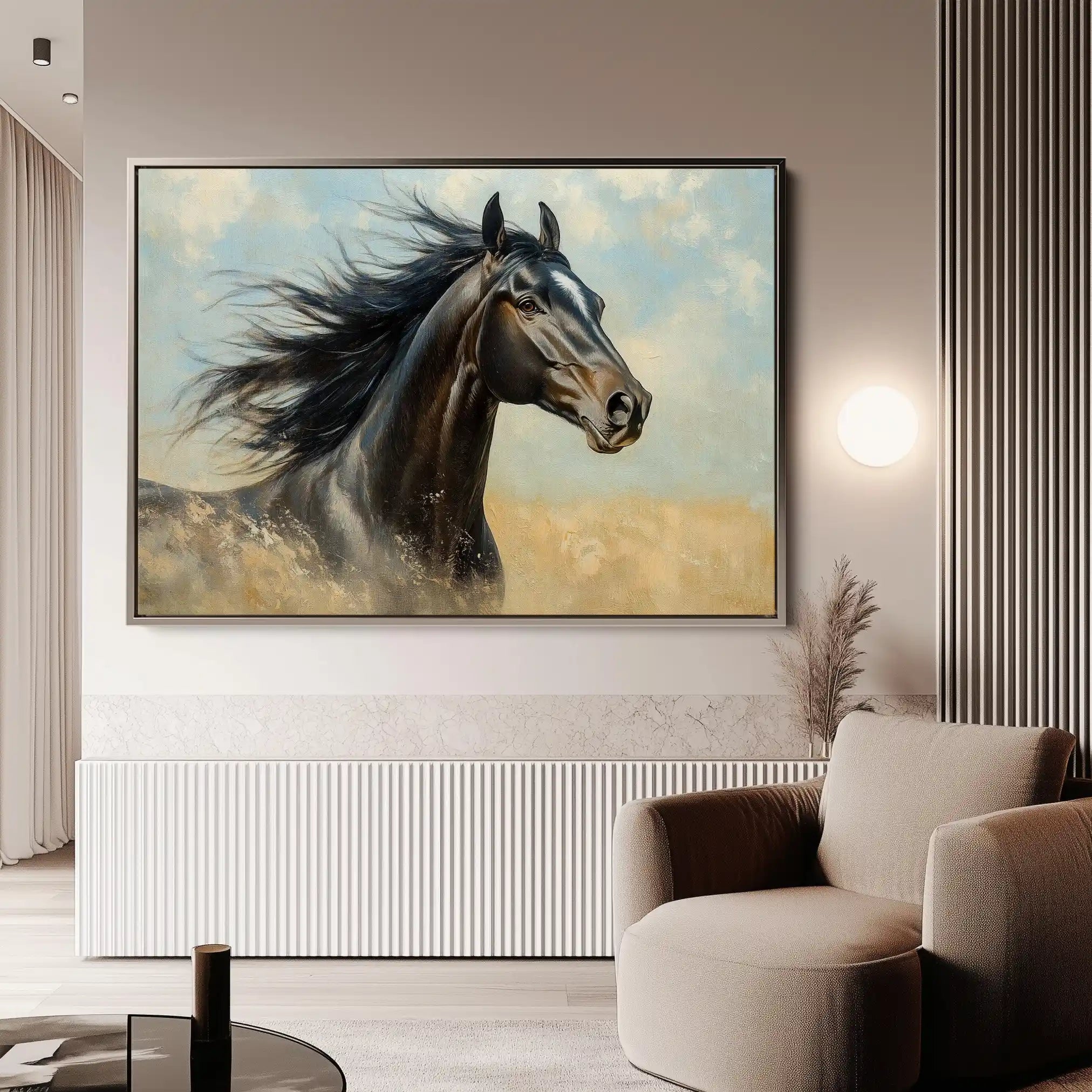 Horses 188 Canvas Art 90 x 60 cm / Stretched on hidden frame
