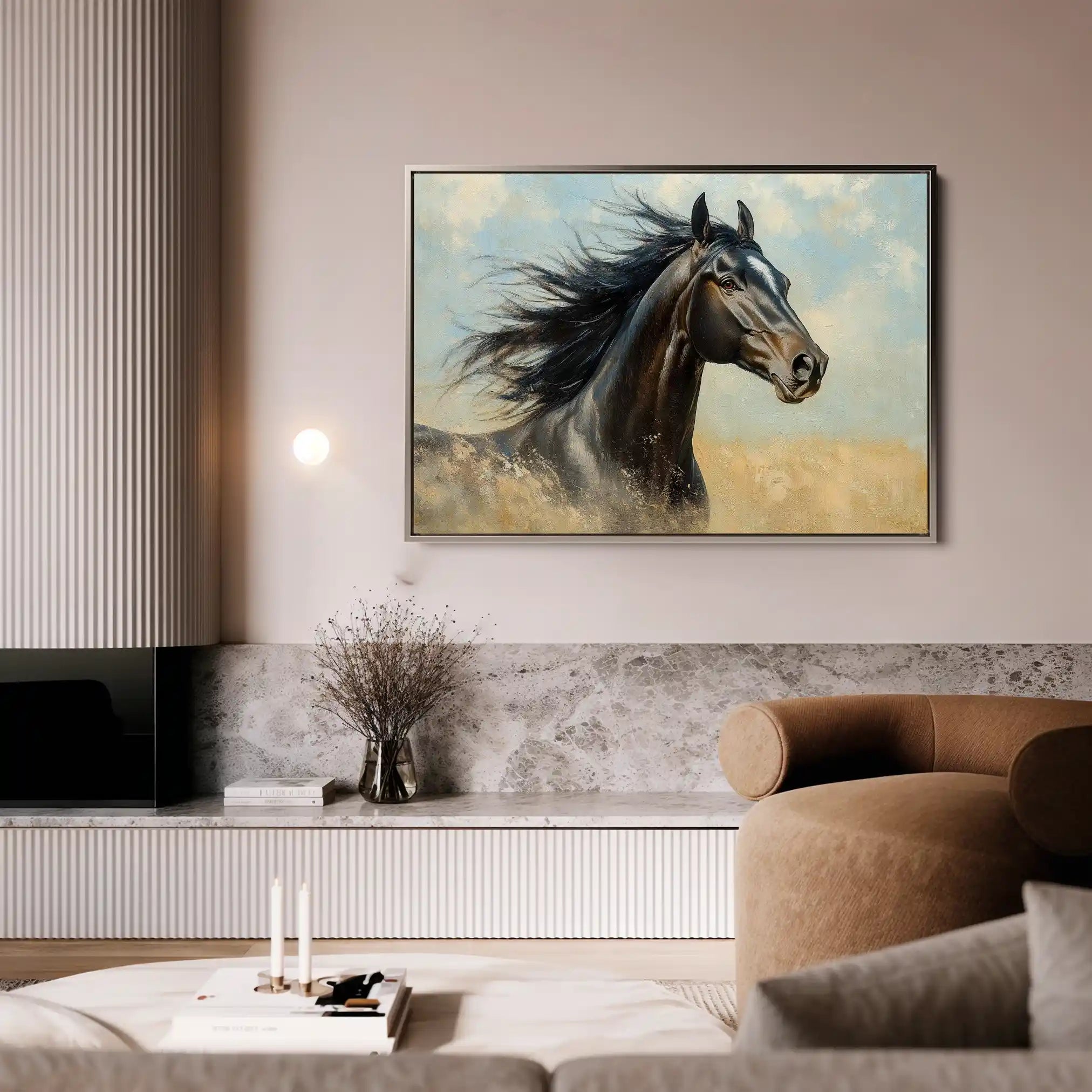 Horses 188 Canvas Art 90 x 60 cm / Stretched on hidden frame