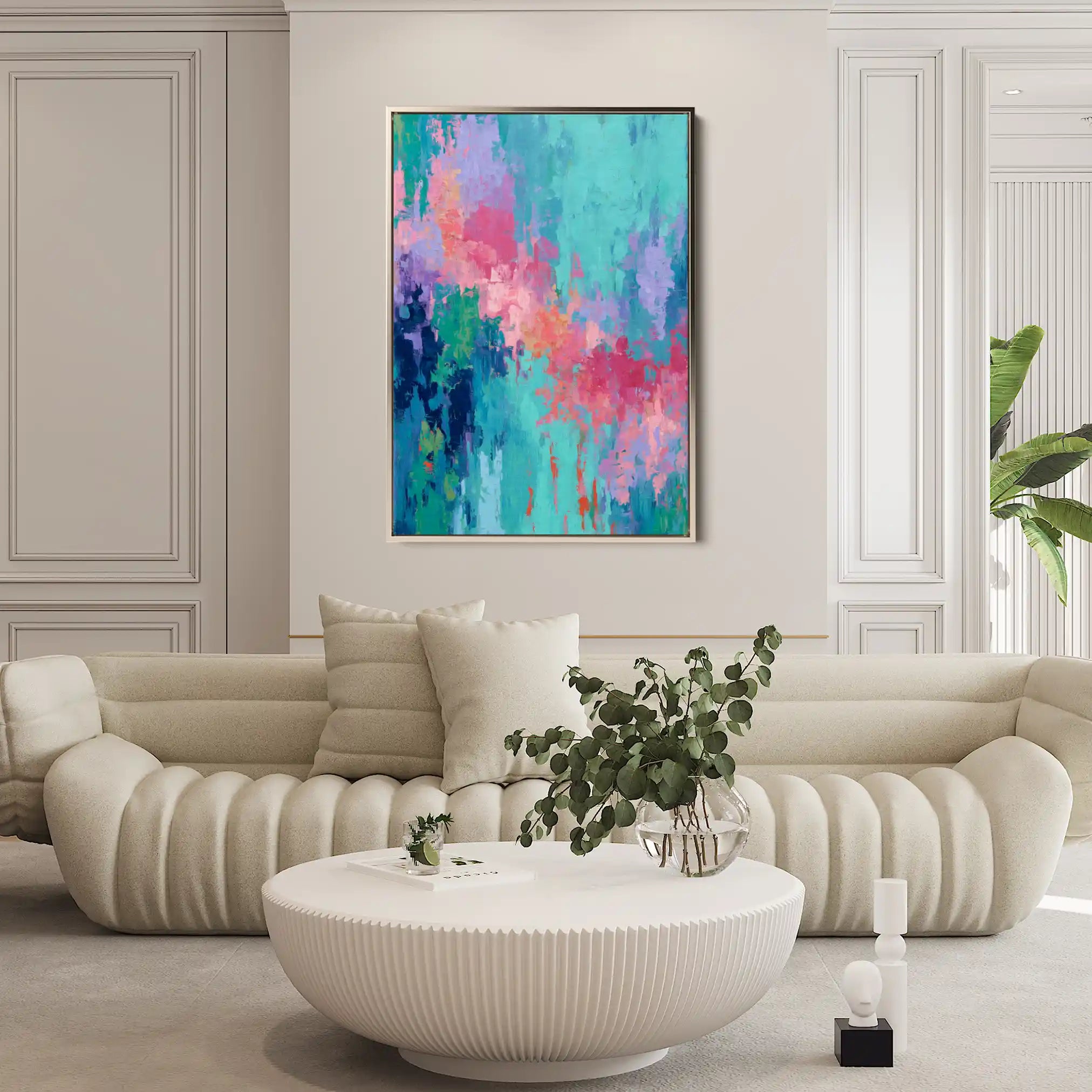 Abstract 1885 Canvas Art 60 x 40 cm / Stretched on hidden frame