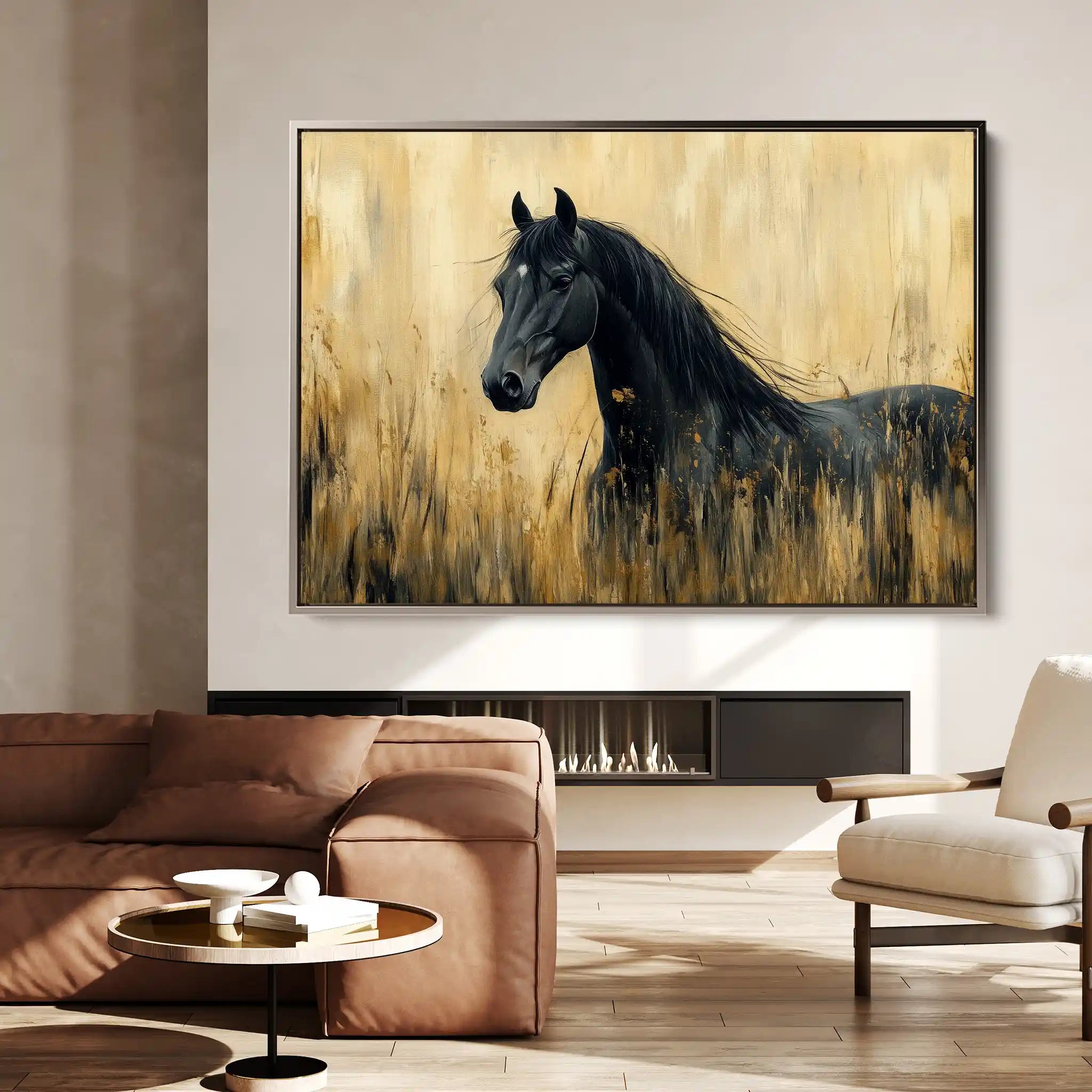 Horses 189 Canvas Art 90 x 60 cm / Stretched on hidden frame
