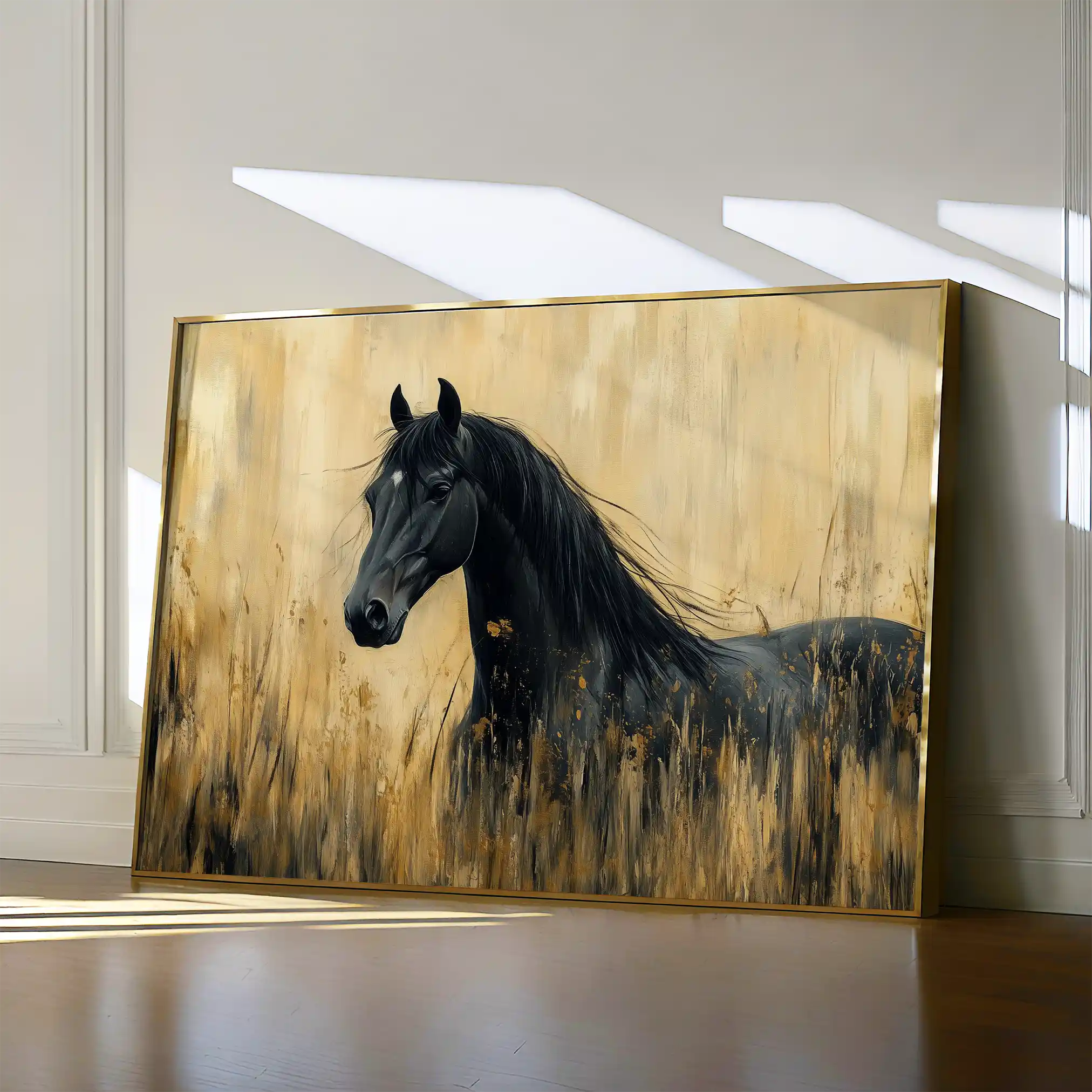 Horses 189 Canvas Art 90 x 60 cm / Stretched on hidden frame