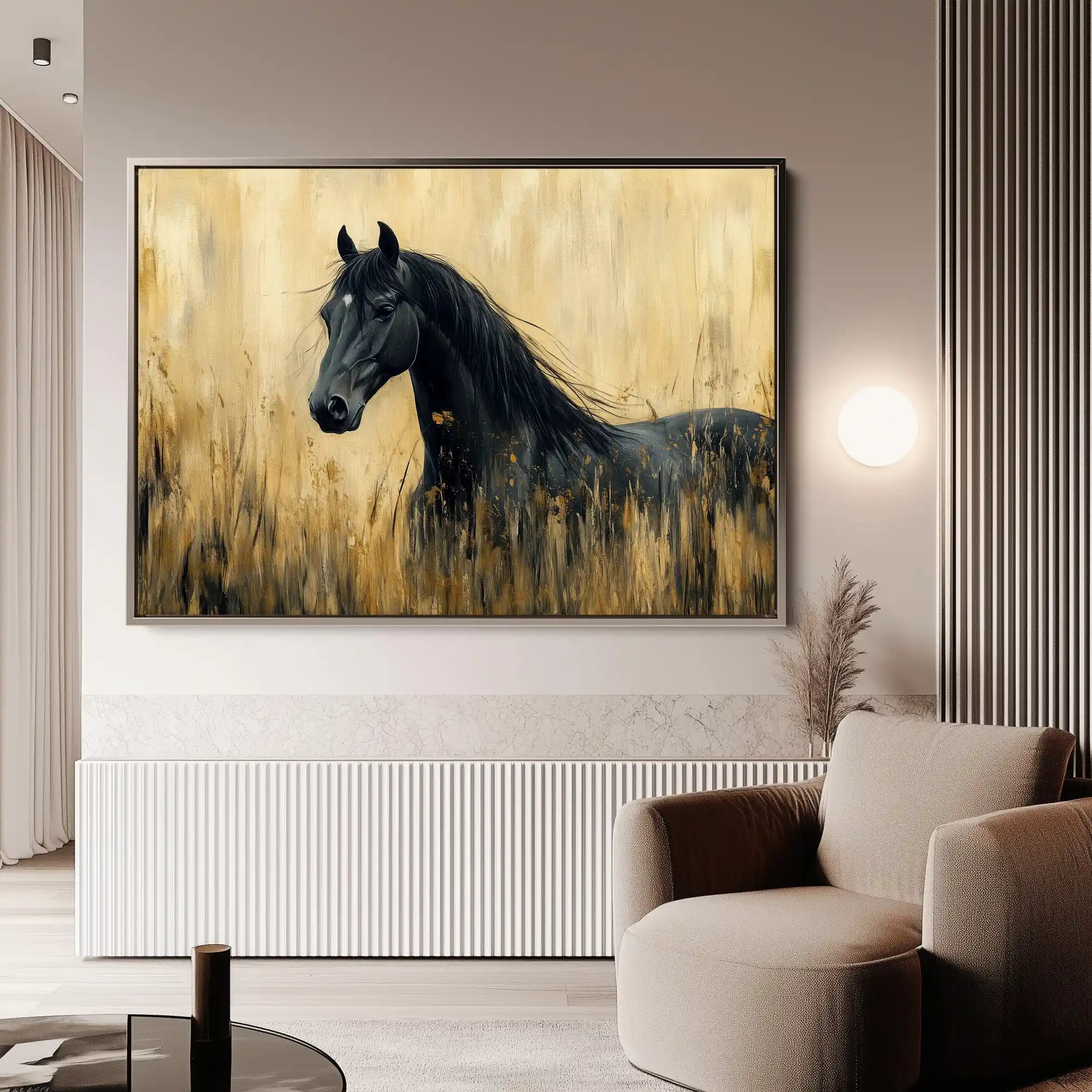 Horses 189 Canvas Art 90 x 60 cm / Stretched on hidden frame