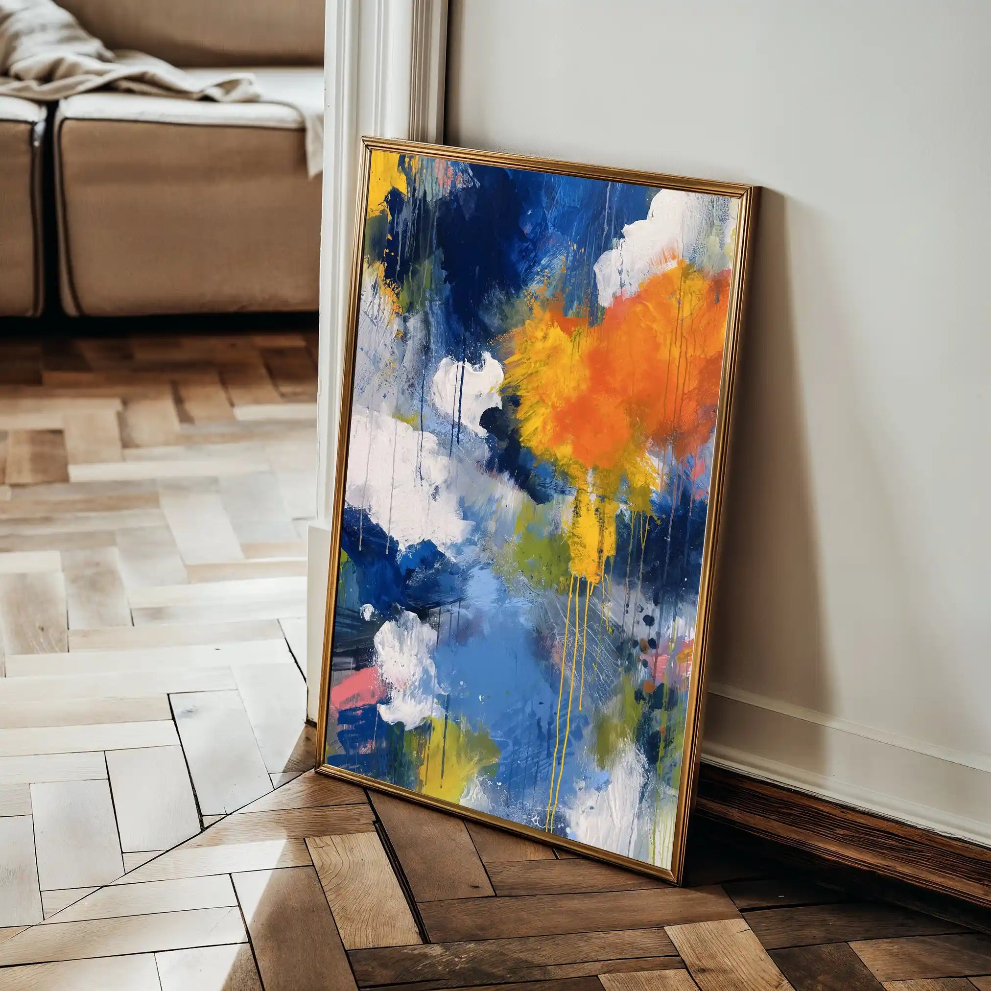 Abstract 1898 Canvas Art 60 x 40 cm / Stretched on hidden frame