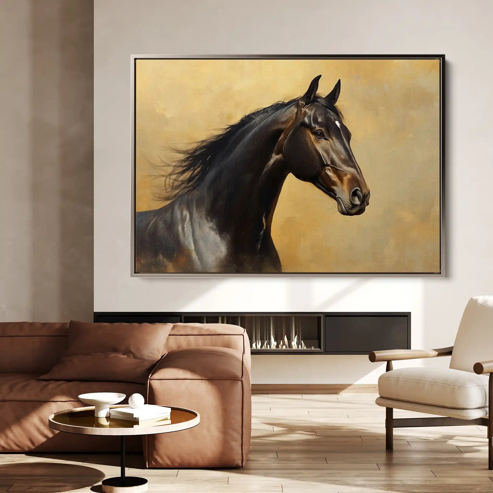 Horses 190 Canvas Art 90 x 60 cm / Stretched on hidden frame