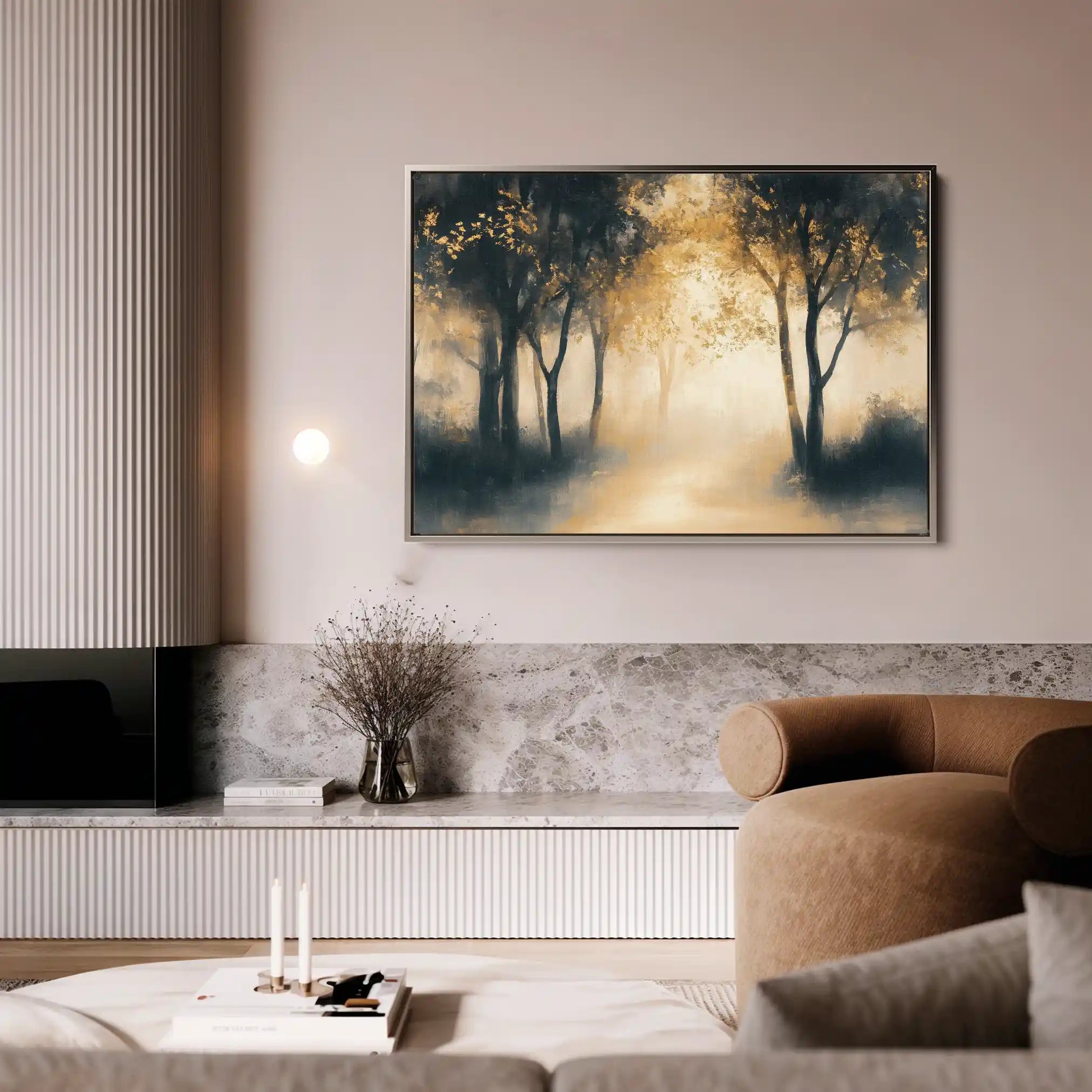 Landscape 190 Canvas Art 90 x 60 cm / Stretched on hidden frame