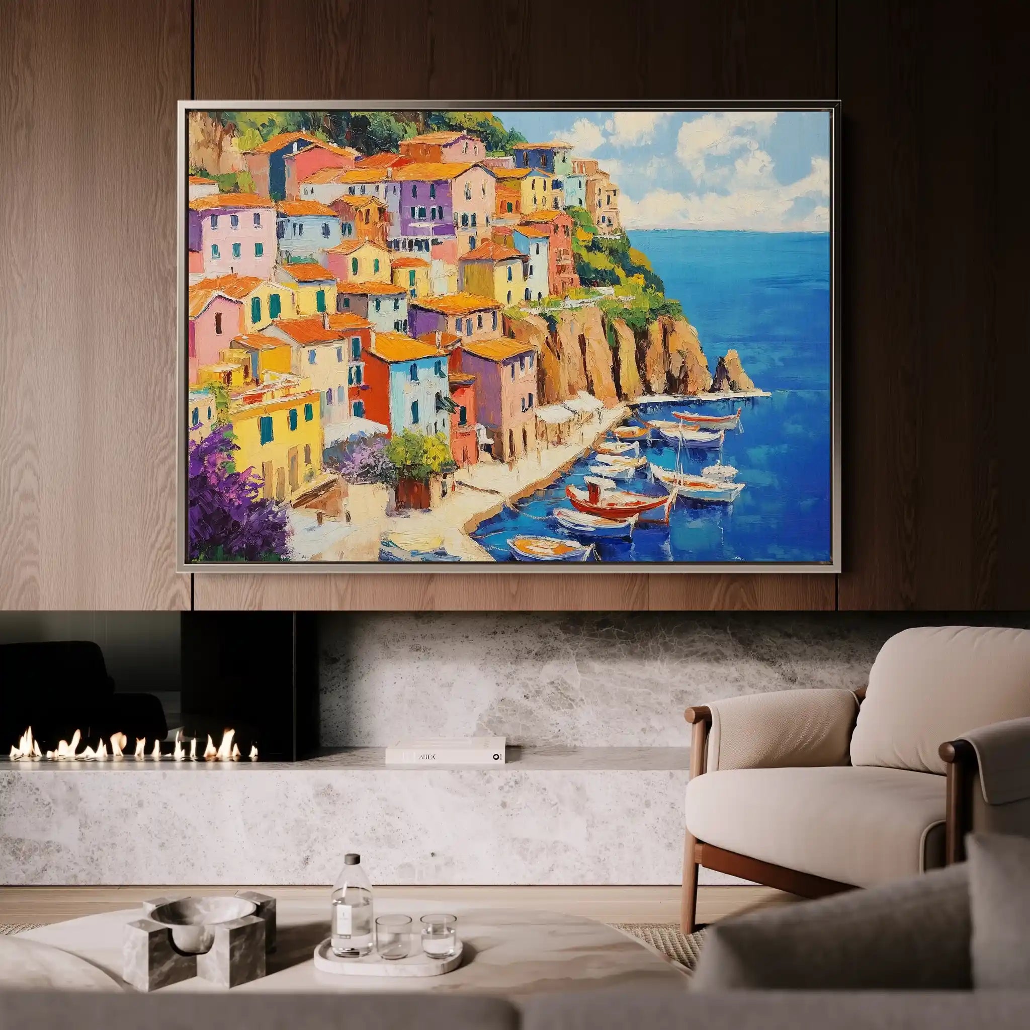 Landscape 191 Canvas Art 90 x 60 cm / Stretched on hidden frame