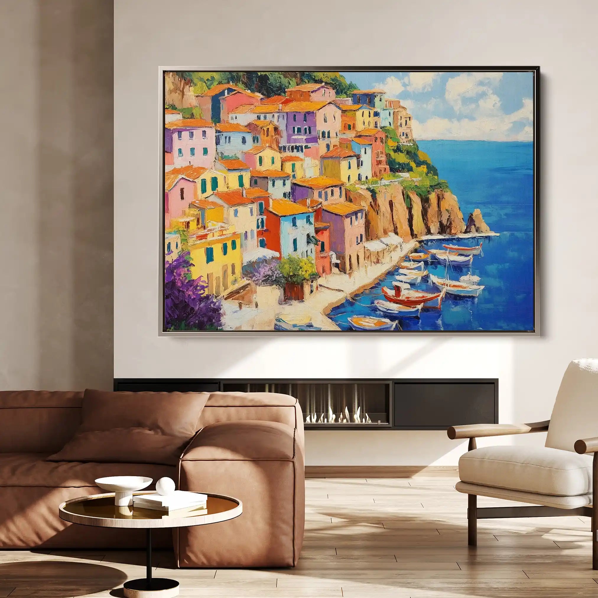 Landscape 191 Canvas Art 90 x 60 cm / Stretched on hidden frame