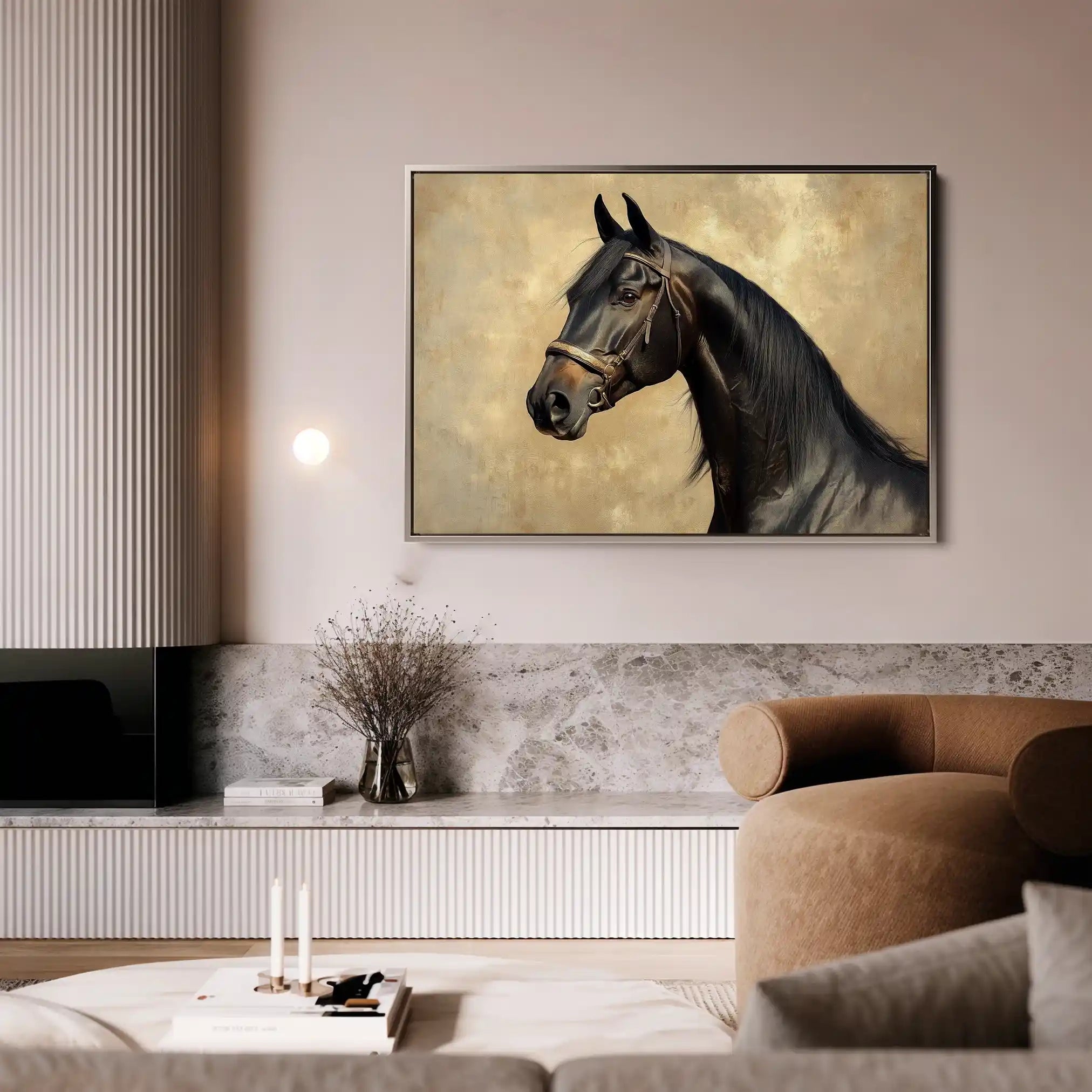 Horses 192 Canvas Art 90 x 60 cm / Stretched on hidden frame
