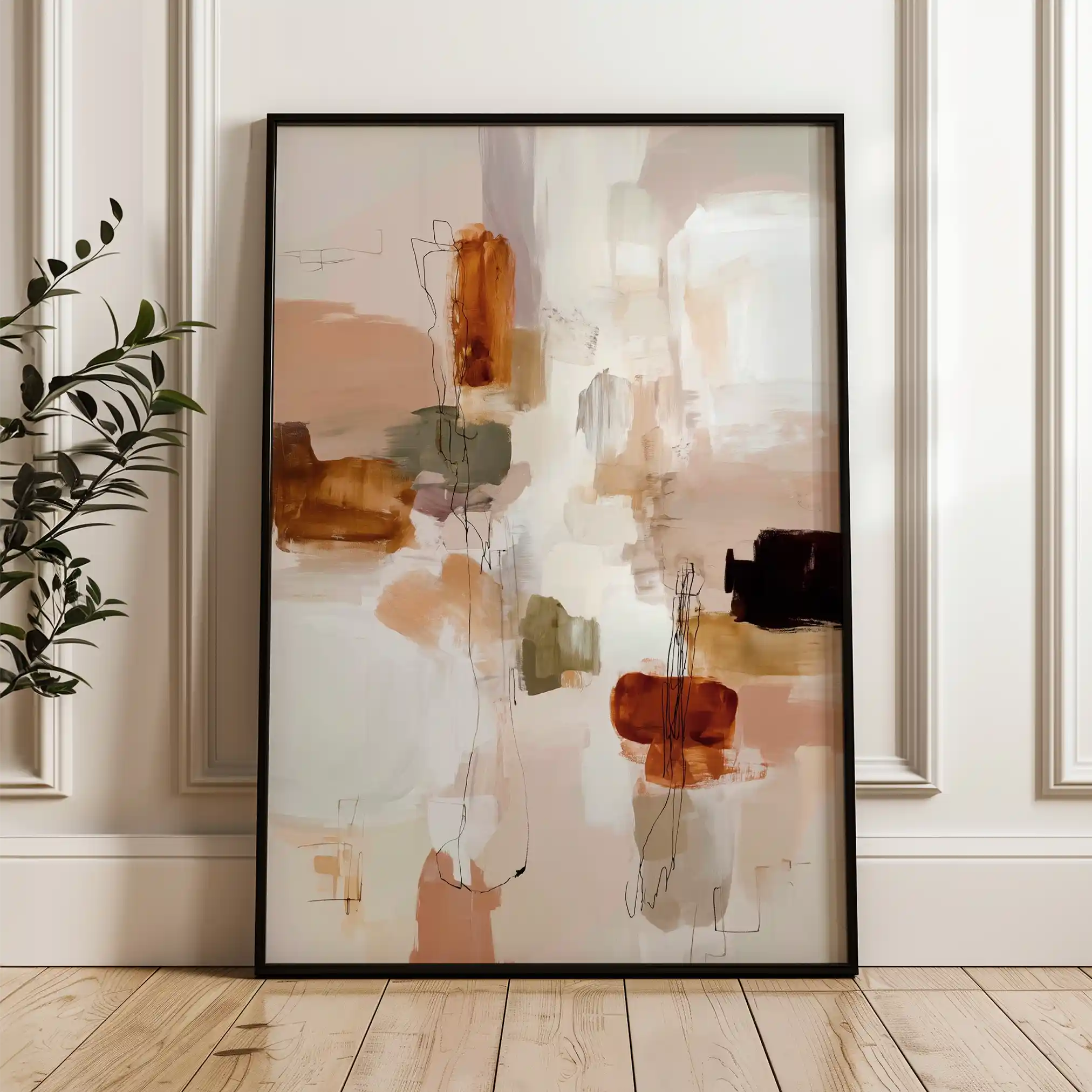Abstract 1926 Canvas Art 60 x 40 cm / Stretched on hidden frame