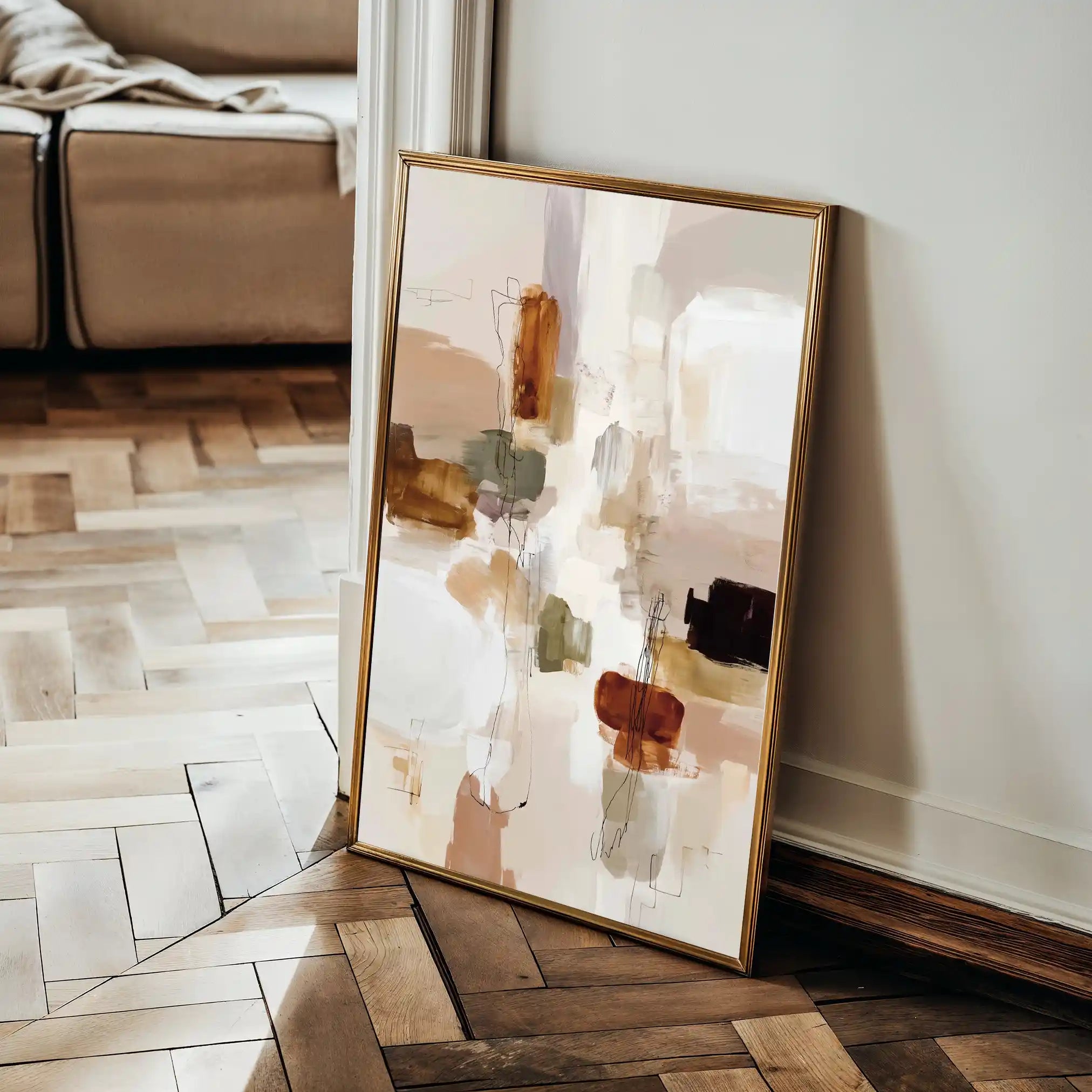 Abstract 1926 Canvas Art 60 x 40 cm / Stretched on hidden frame