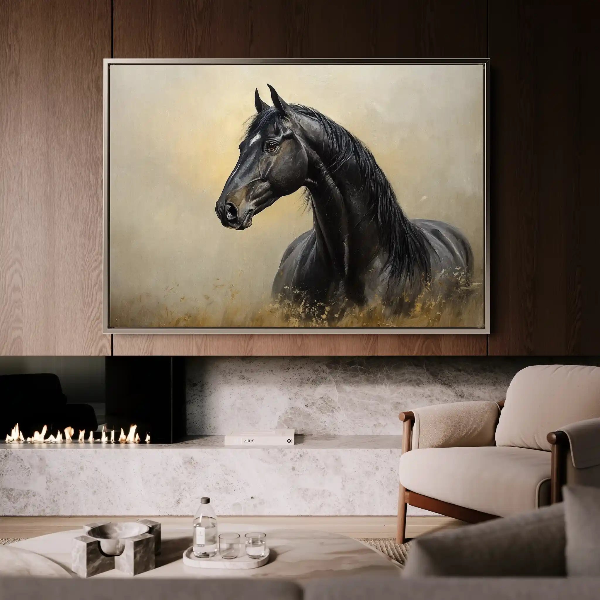 Horses 193 Canvas Art 90 x 60 cm / Stretched on hidden frame