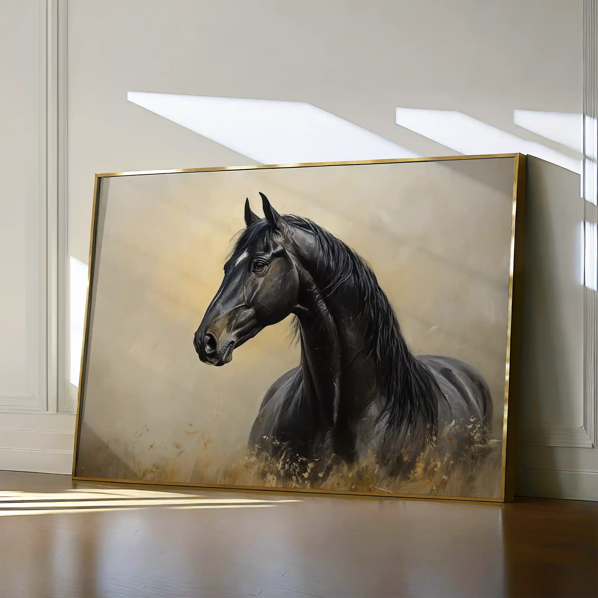 Horses 193 Canvas Art 90 x 60 cm / Stretched on hidden frame