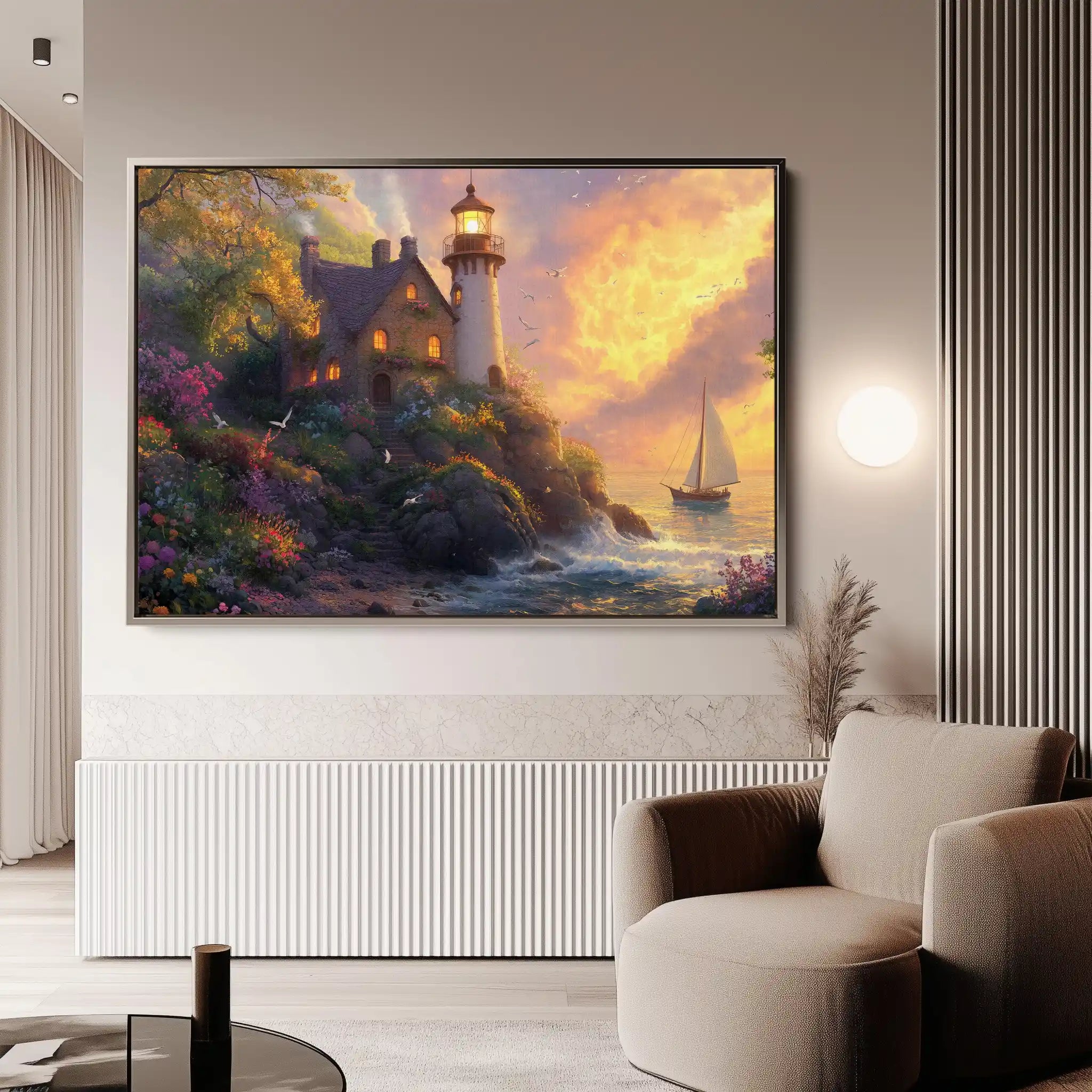 Landscape 193 Canvas Art 90 x 60 cm / Stretched on hidden frame
