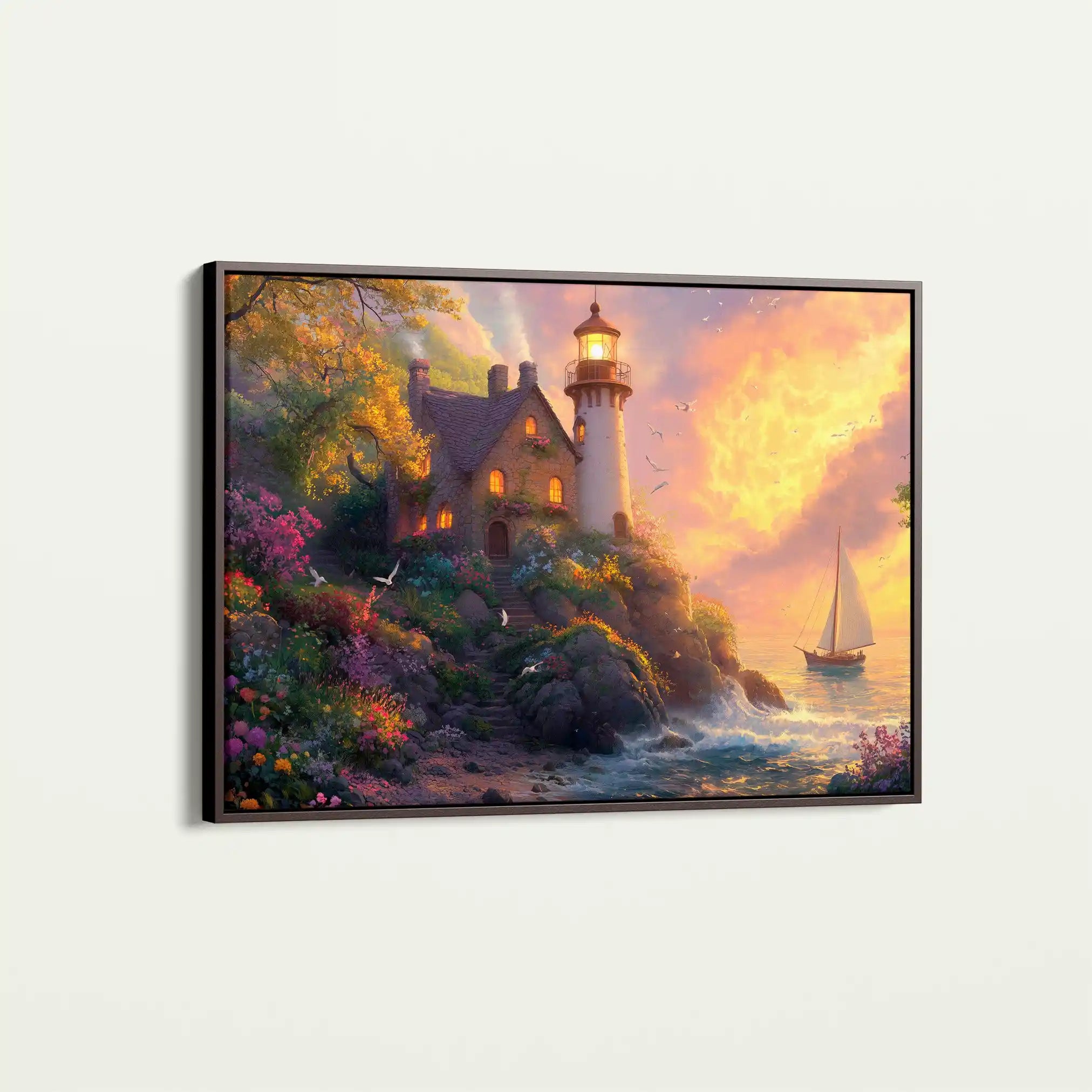 Landscape 193 Canvas Art 90 x 60 cm / Stretched on hidden frame