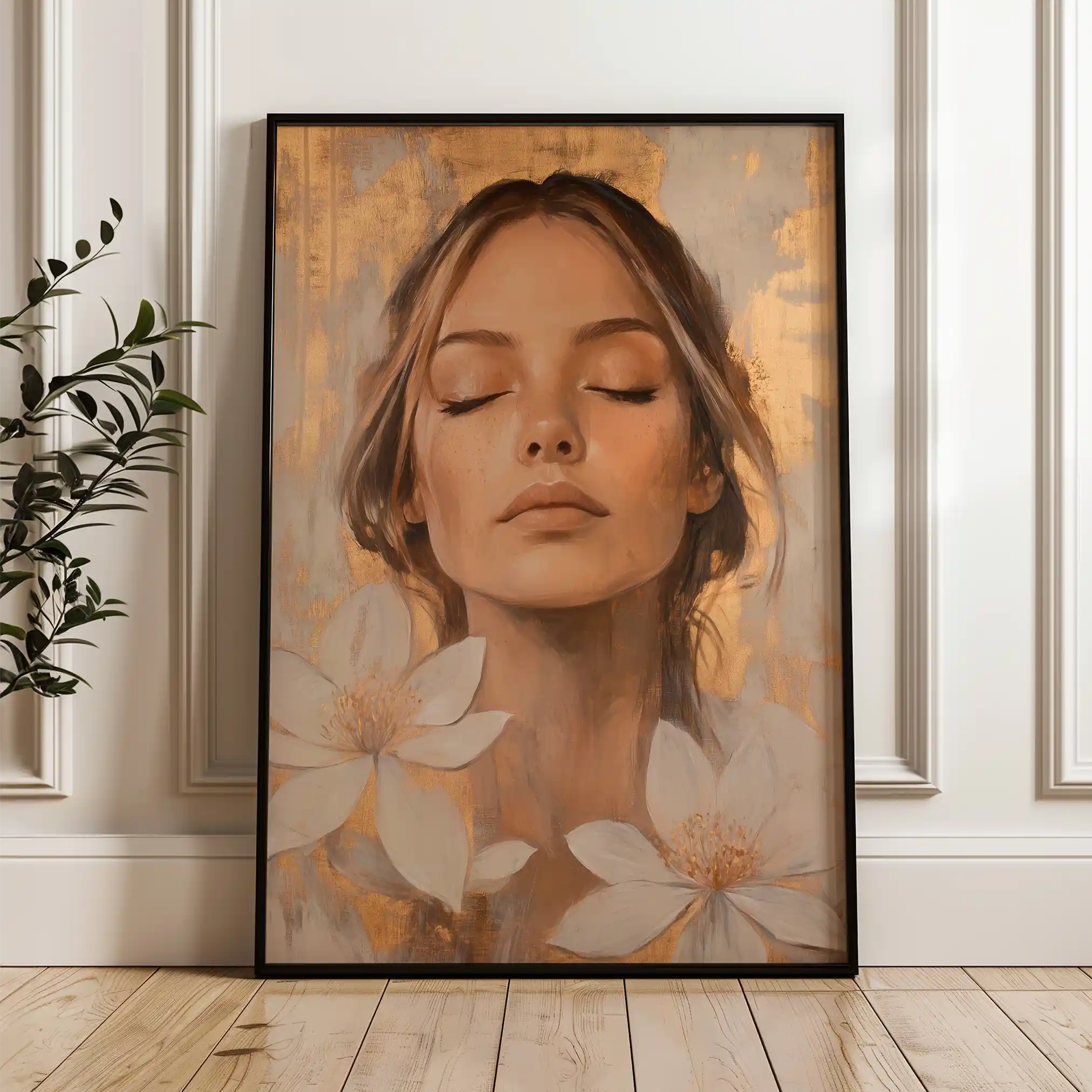 Portrait 193 Canvas Art 90 x 60 cm / Stretched on hidden frame