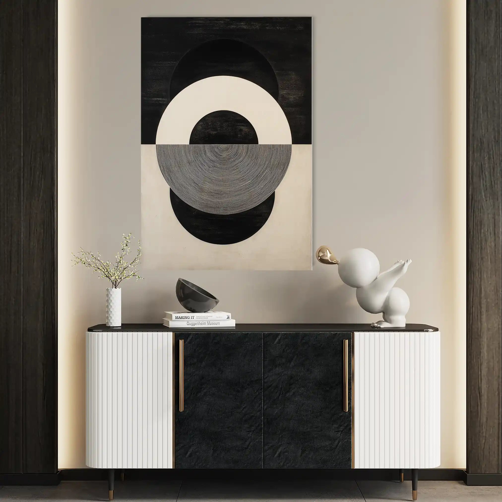 Abstract 1930 Canvas Art 60 x 40 cm / Stretched on hidden frame