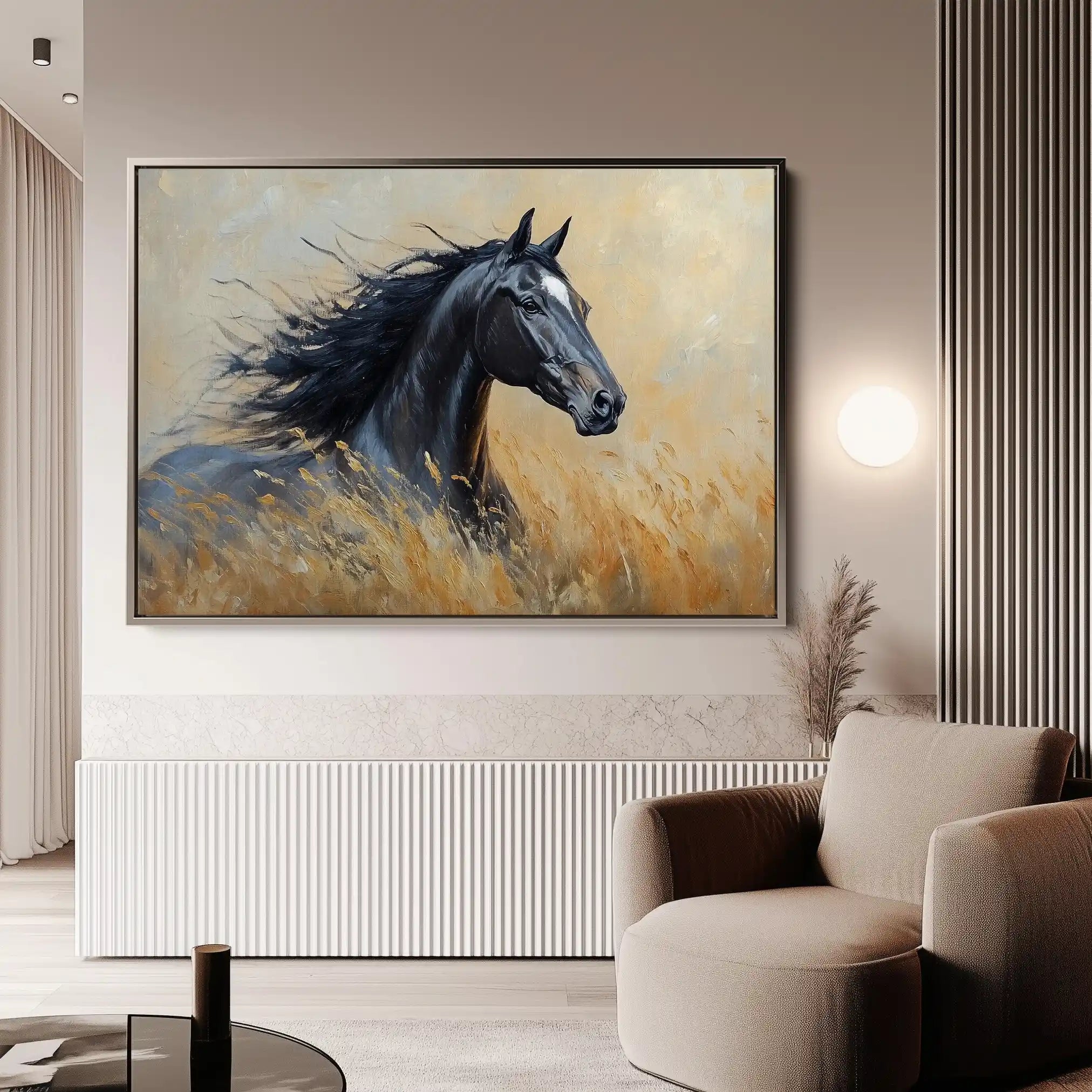 Horses 194 Canvas Art 90 x 60 cm / Stretched on hidden frame