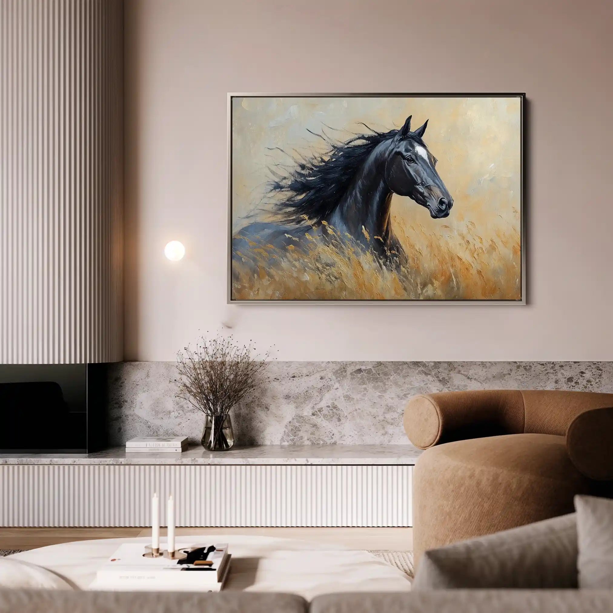 Horses 194 Canvas Art 90 x 60 cm / Stretched on hidden frame
