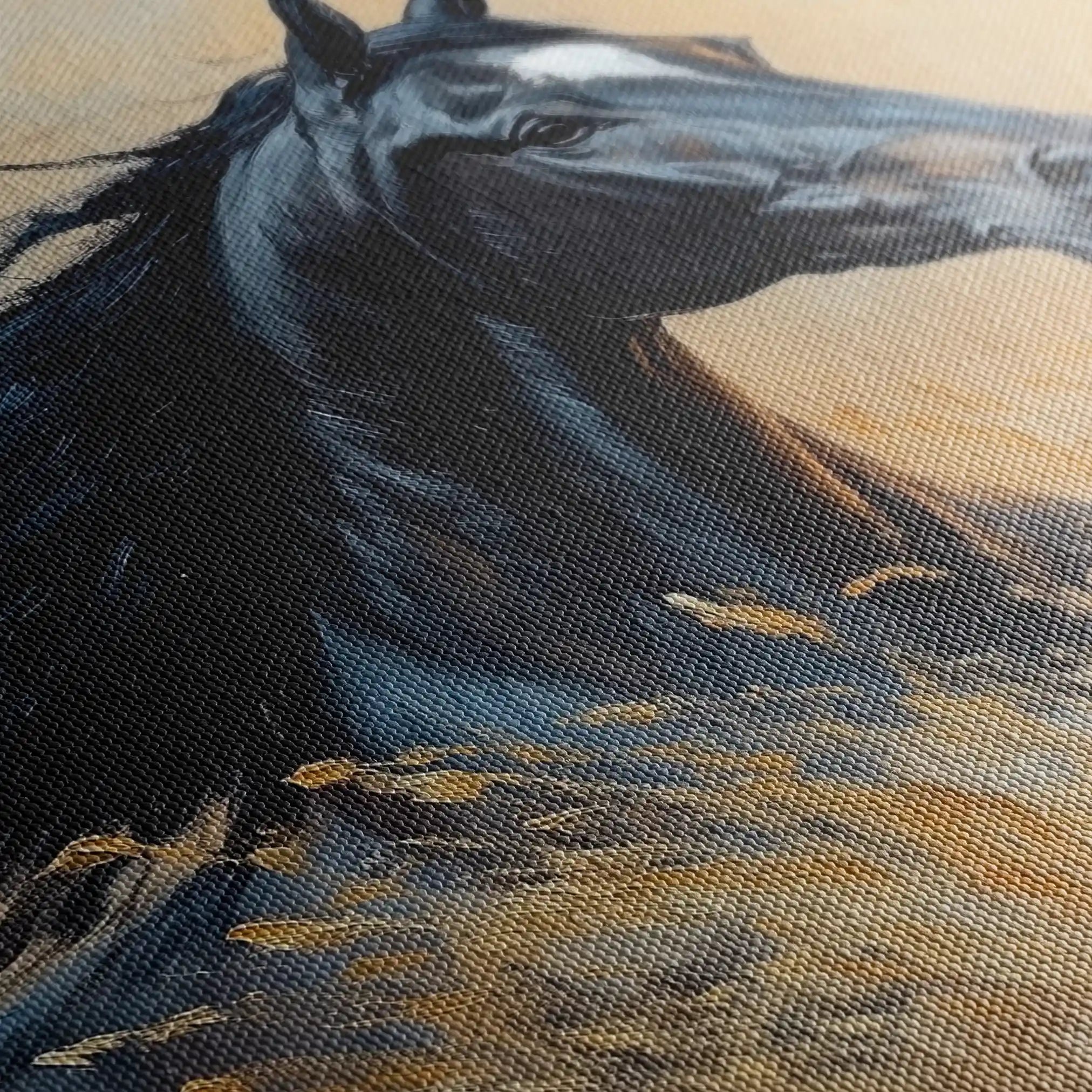 Horses 194 Canvas Art 90 x 60 cm / Stretched on hidden frame