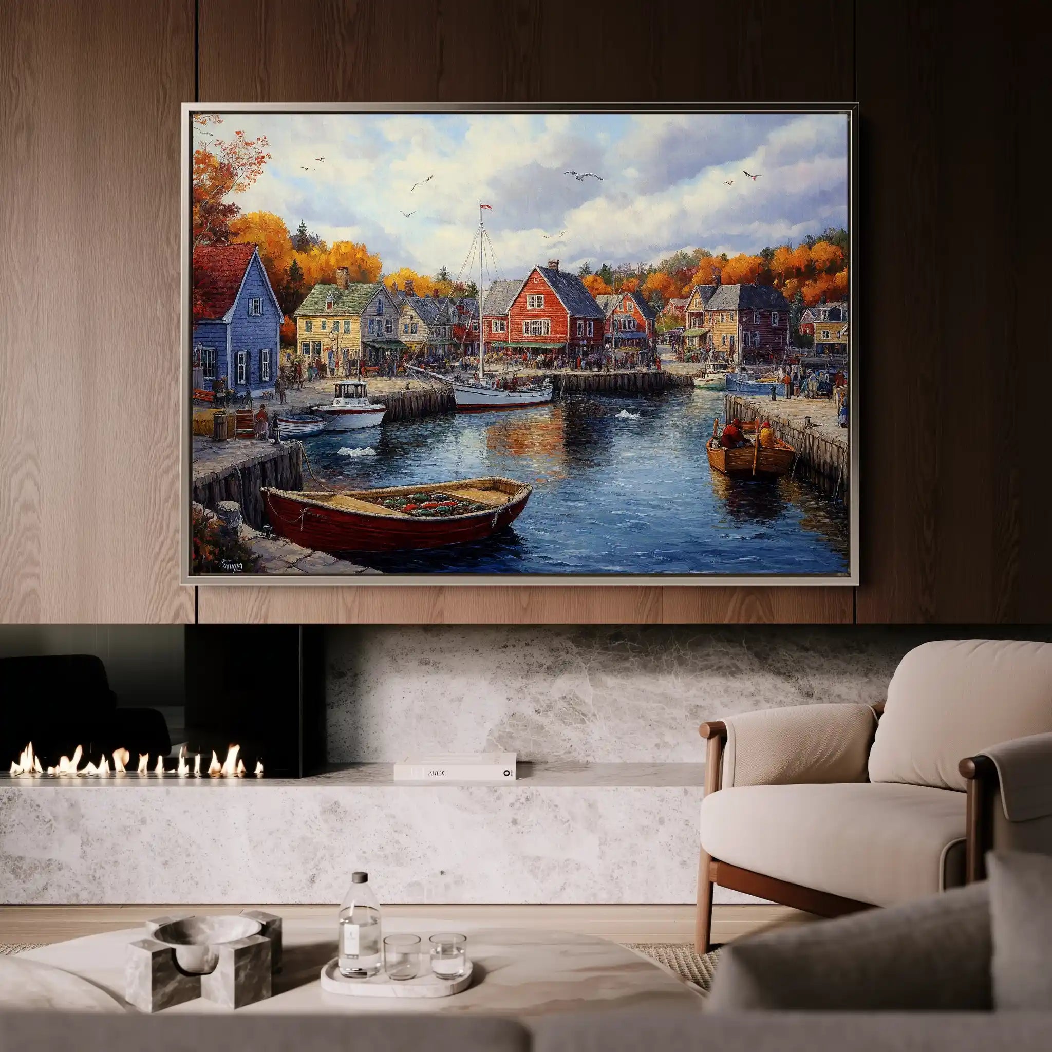 Landscape 194 Canvas Art 90 x 60 cm / Stretched on hidden frame