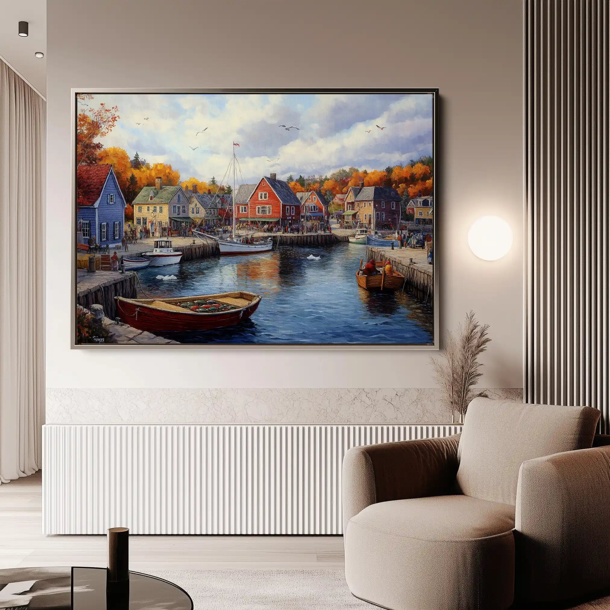 Landscape 194 Canvas Art 90 x 60 cm / Stretched on hidden frame