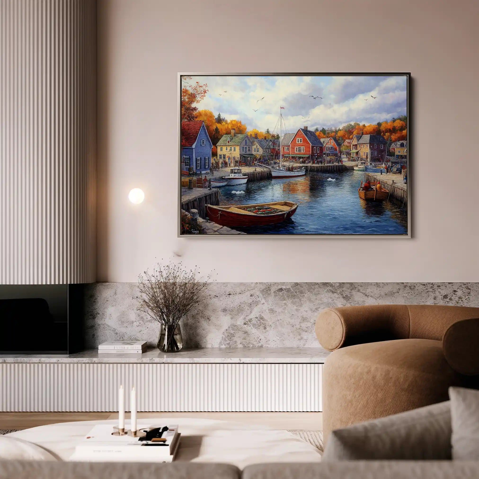 Landscape 194 Canvas Art 90 x 60 cm / Stretched on hidden frame