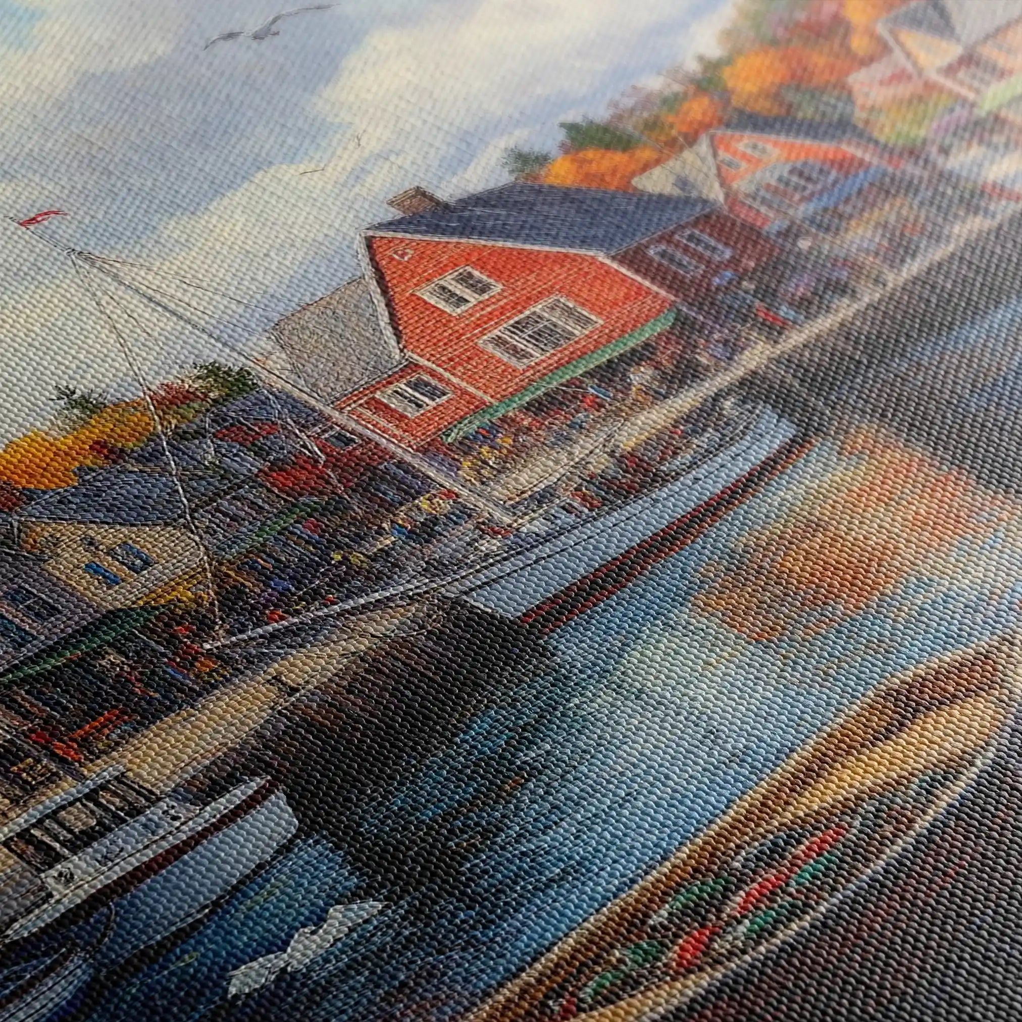 Landscape 194 Canvas Art 90 x 60 cm / Stretched on hidden frame