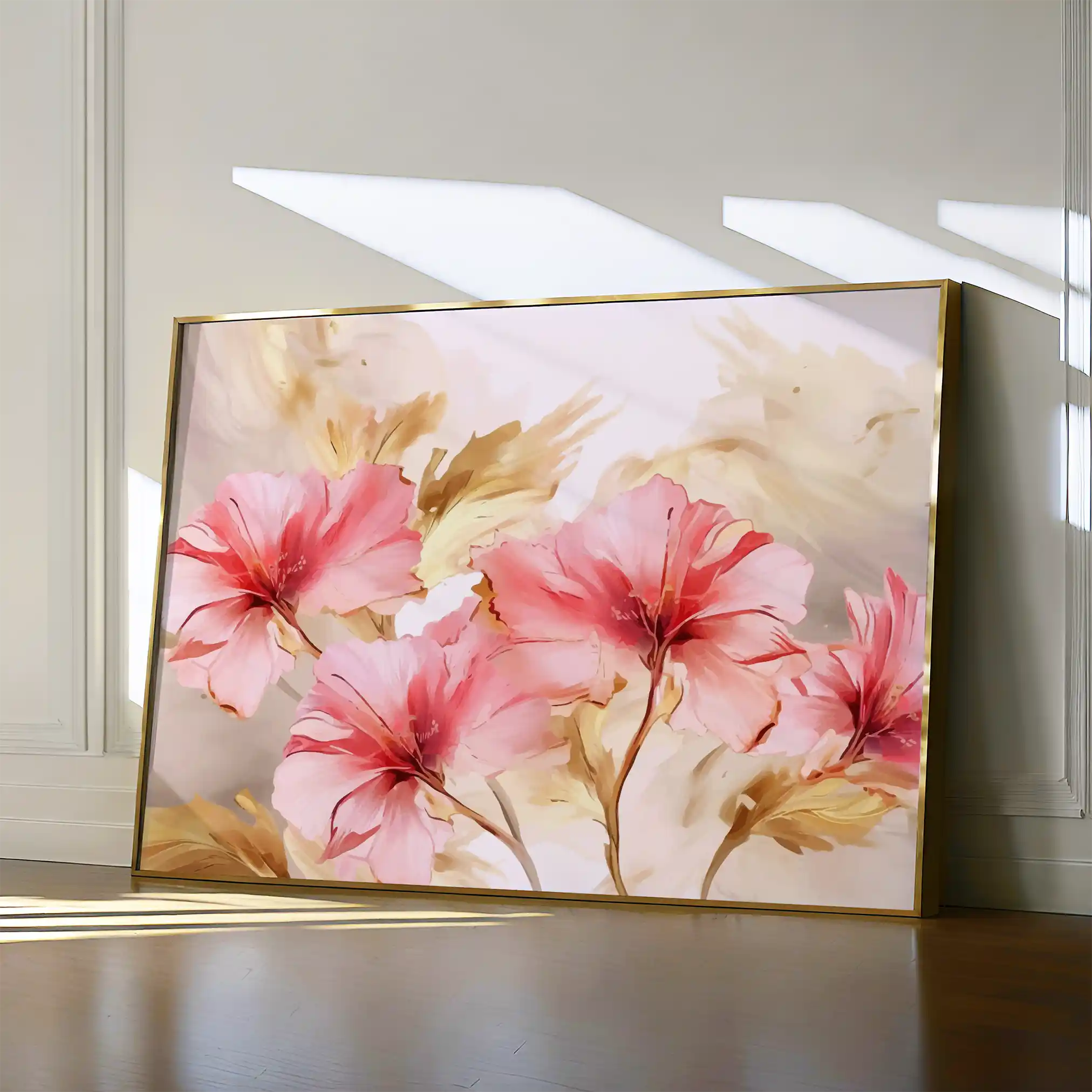 Floral Canvas Wall Art WAD195-F 90 x 60 cm / Stretched on hidden frame