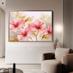 Floral Canvas Wall Art WAD195-F 90 x 60 cm / Stretched on hidden frame