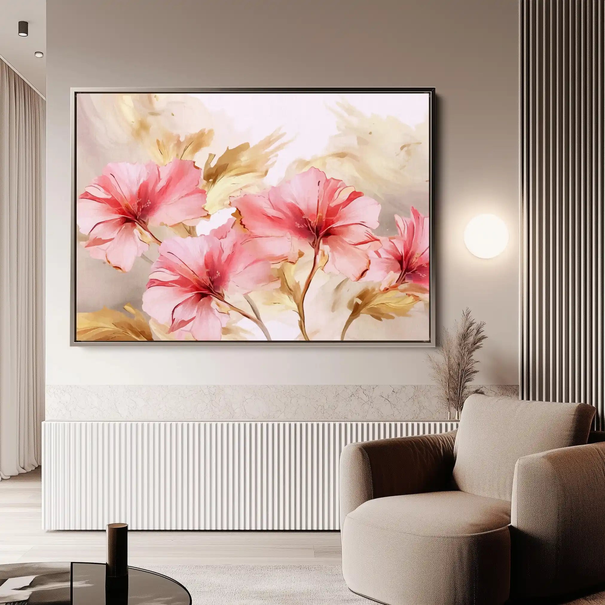 Floral Canvas Wall Art WAD195-F 90 x 60 cm / Stretched on hidden frame