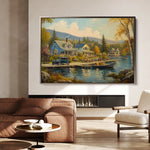 Landscape 195 Canvas Art 90 x 60 cm / Stretched on hidden frame