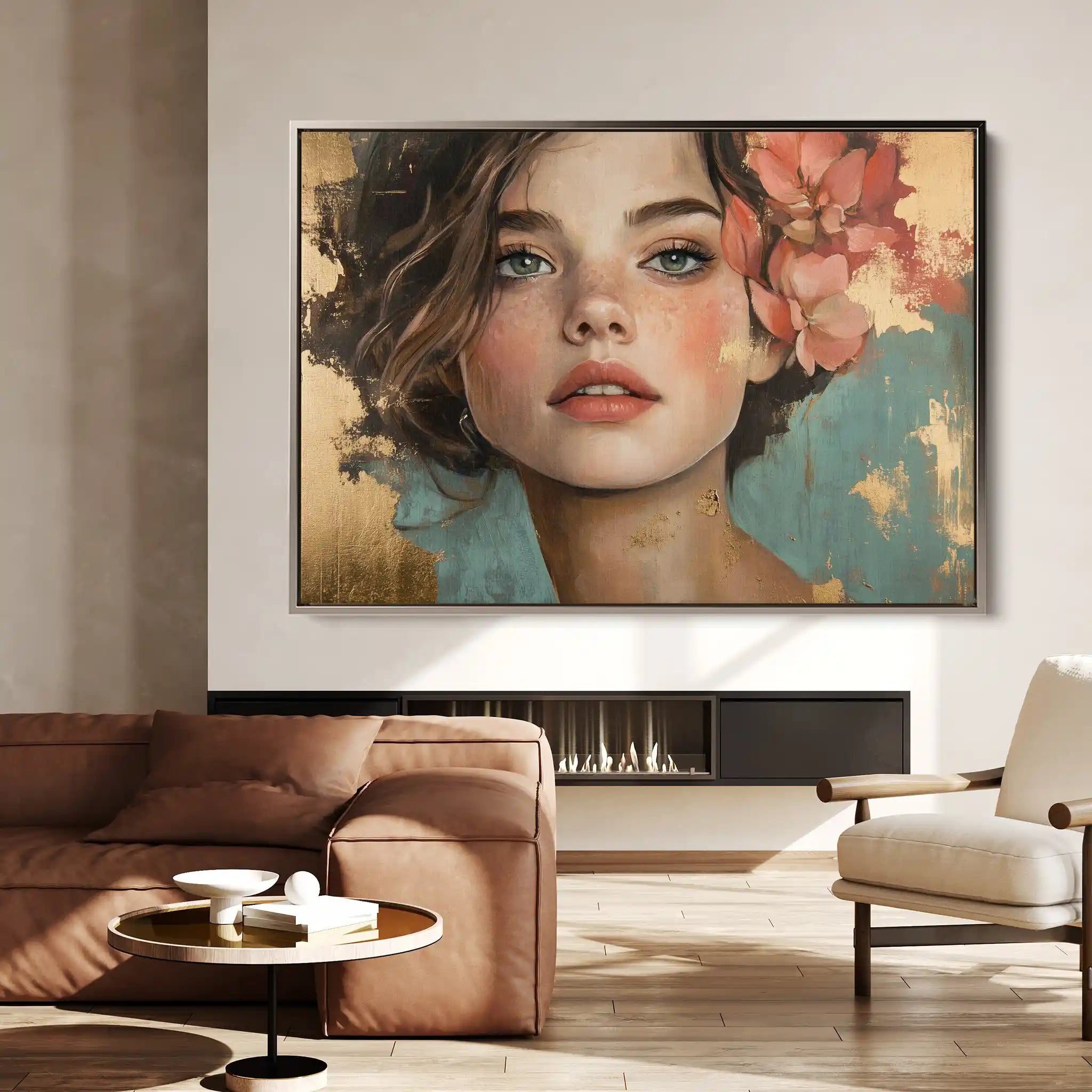 Portrait 195 Canvas Art 90 x 60 cm / Stretched on hidden frame