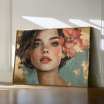 Portrait 195 Canvas Art 90 x 60 cm / Stretched on hidden frame