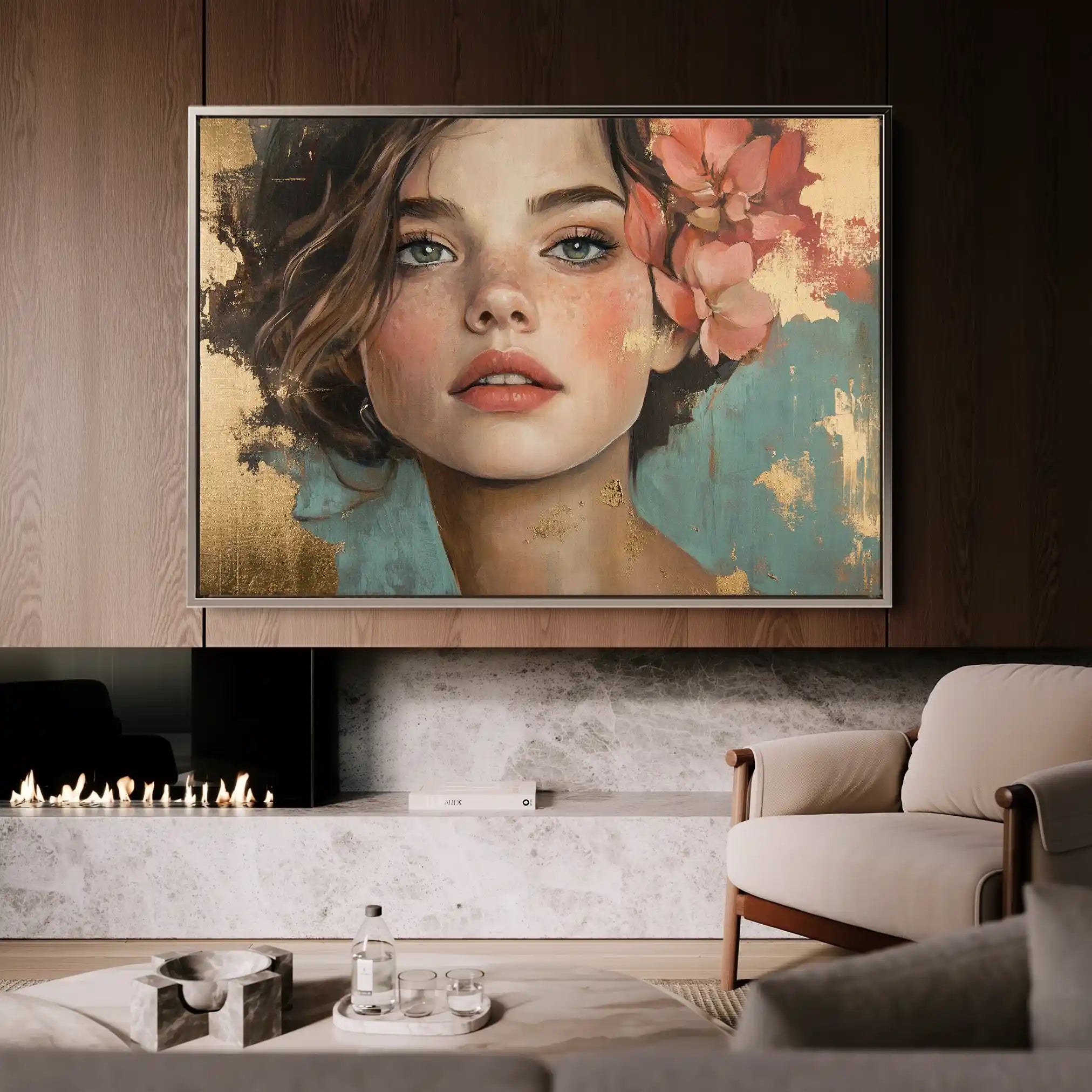 Portrait 195 Canvas Art 90 x 60 cm / Stretched on hidden frame