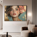 Portrait 195 Canvas Art 90 x 60 cm / Stretched on hidden frame